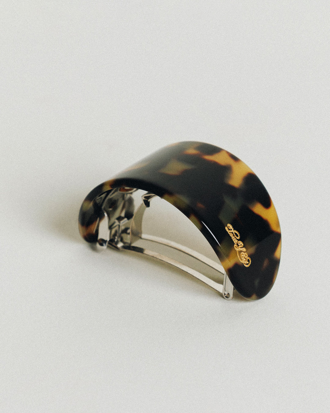 BARRETTE DEMI-LUNE LEOPARD