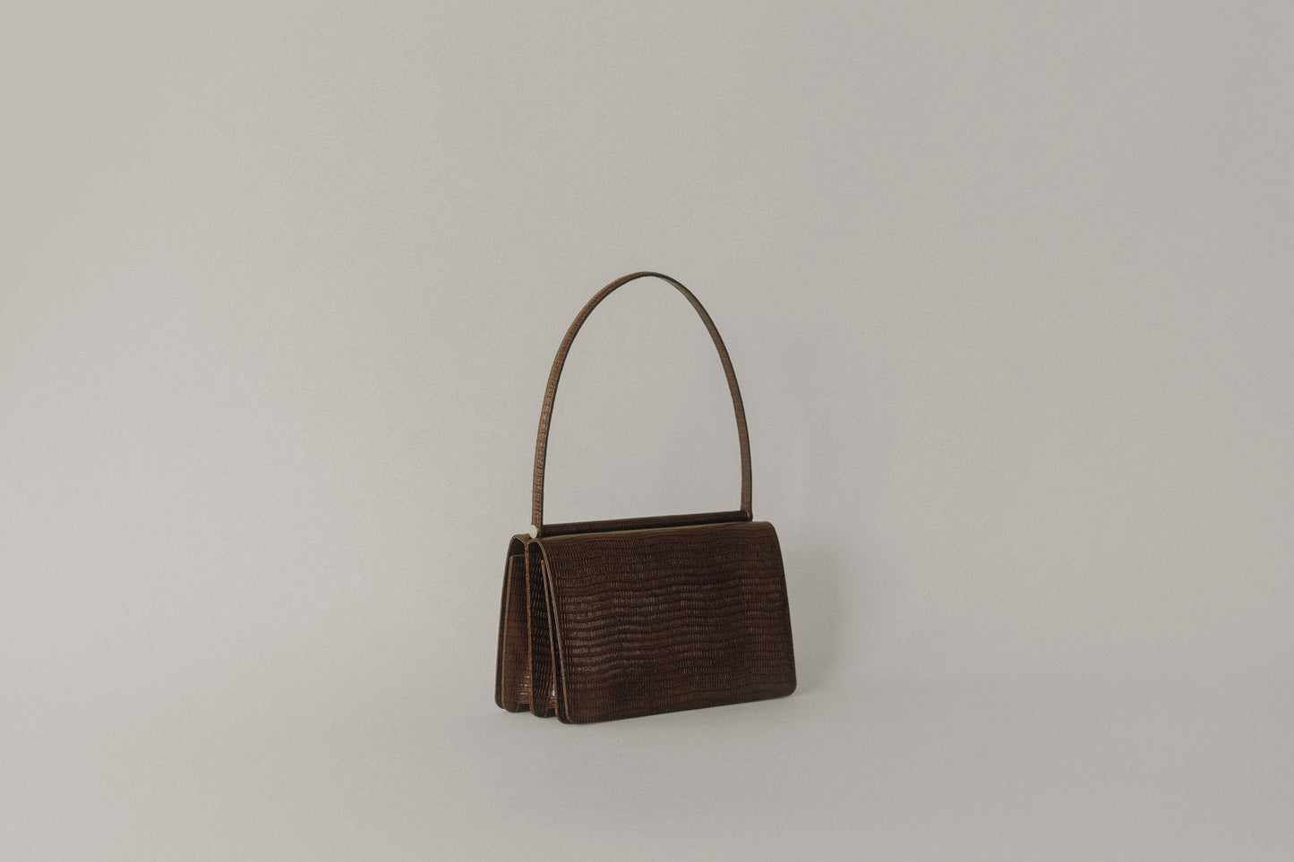 SAC PAUMELLE LIZARD CHOCOLATE
