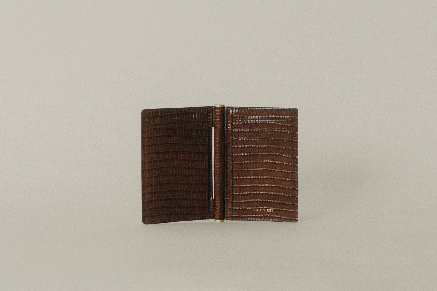 PORTE CARTES PAUMELLE LIZARD CHOCOLATE