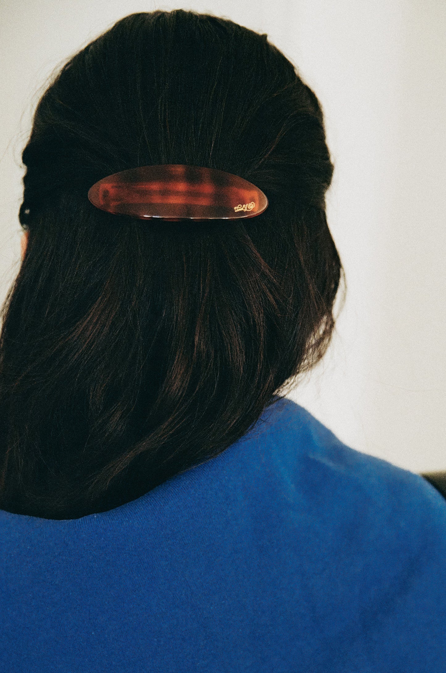 BARRETTE OVALE BROWN