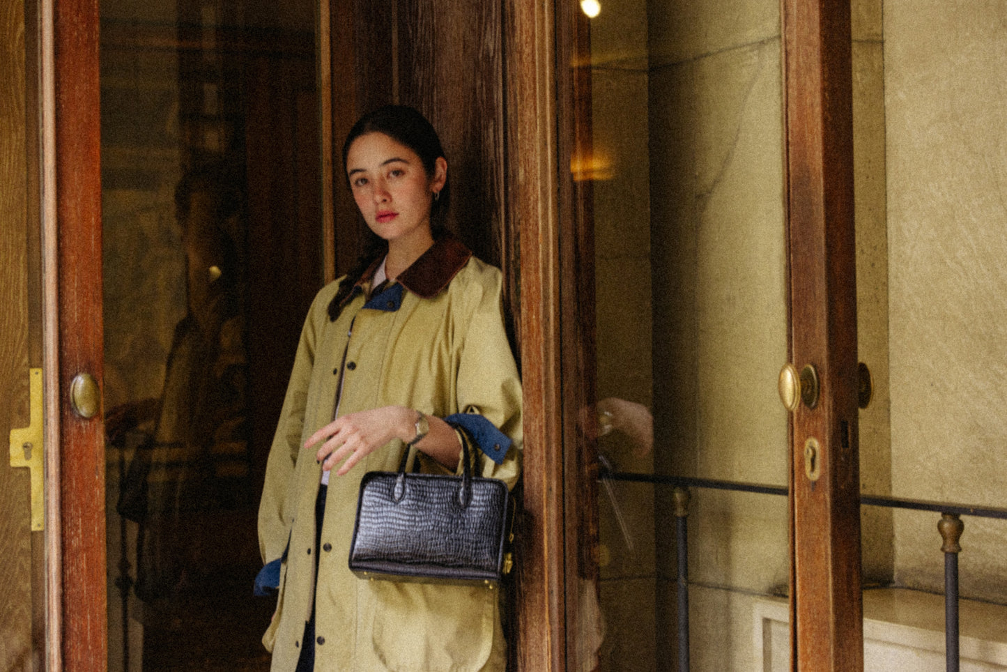 SAC LOQUET SMALL CROCO BLACK
