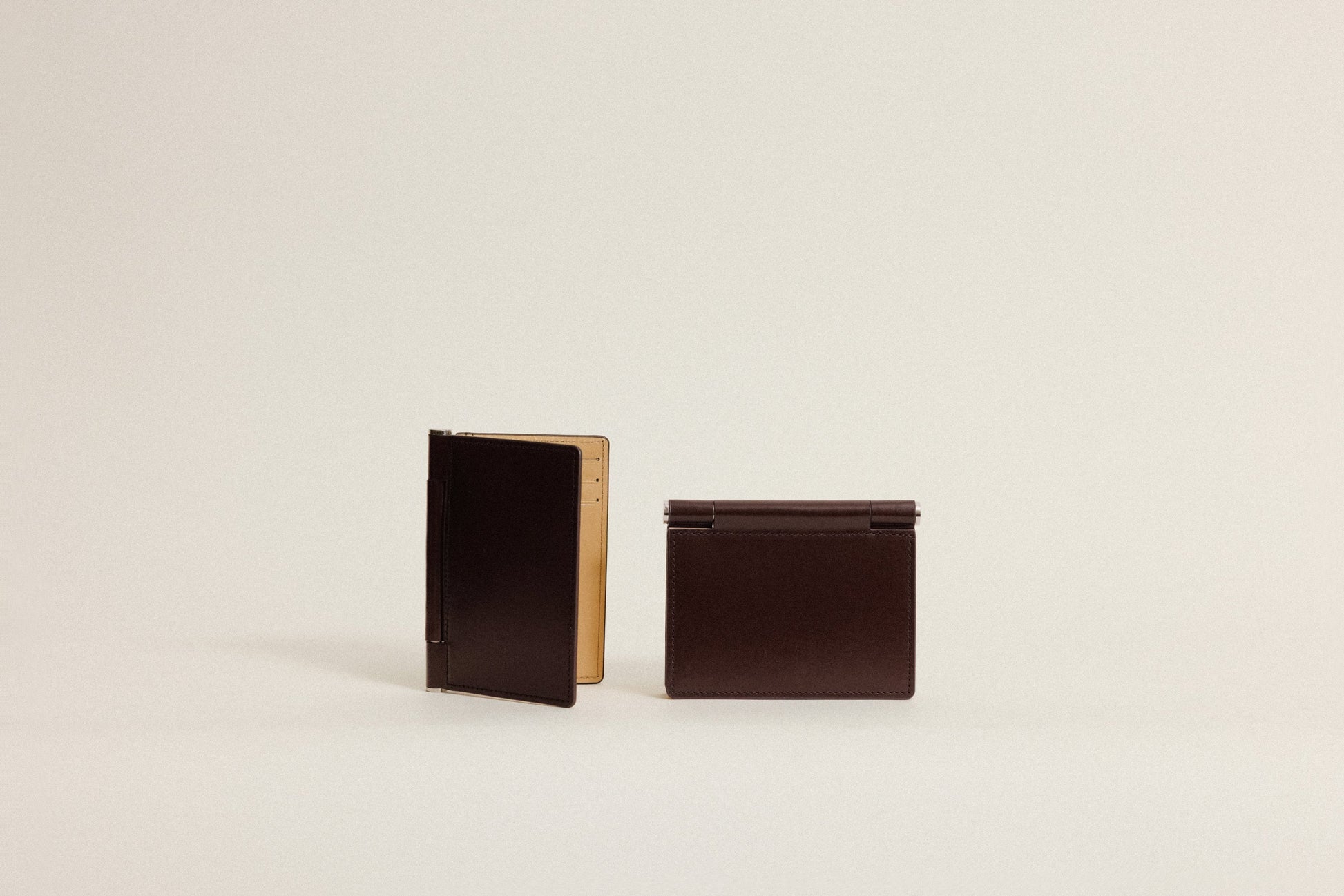 PORTE CARTES DE VISITE PAUMELLE BROWN / NATURAL