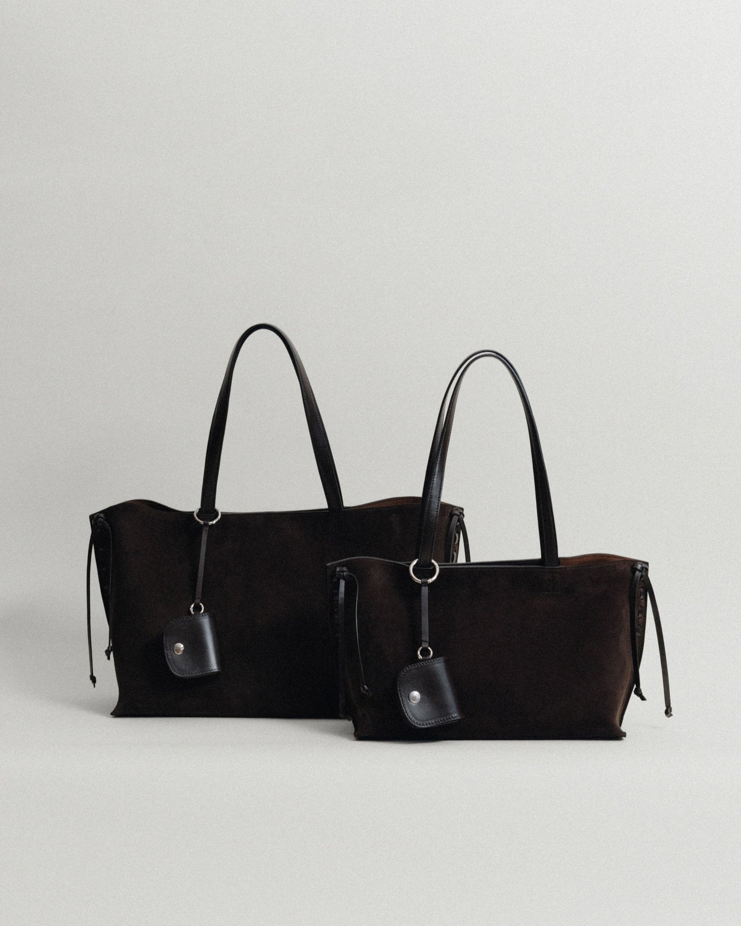 SAC TRESSÉ SMALL SUEDE BROWN