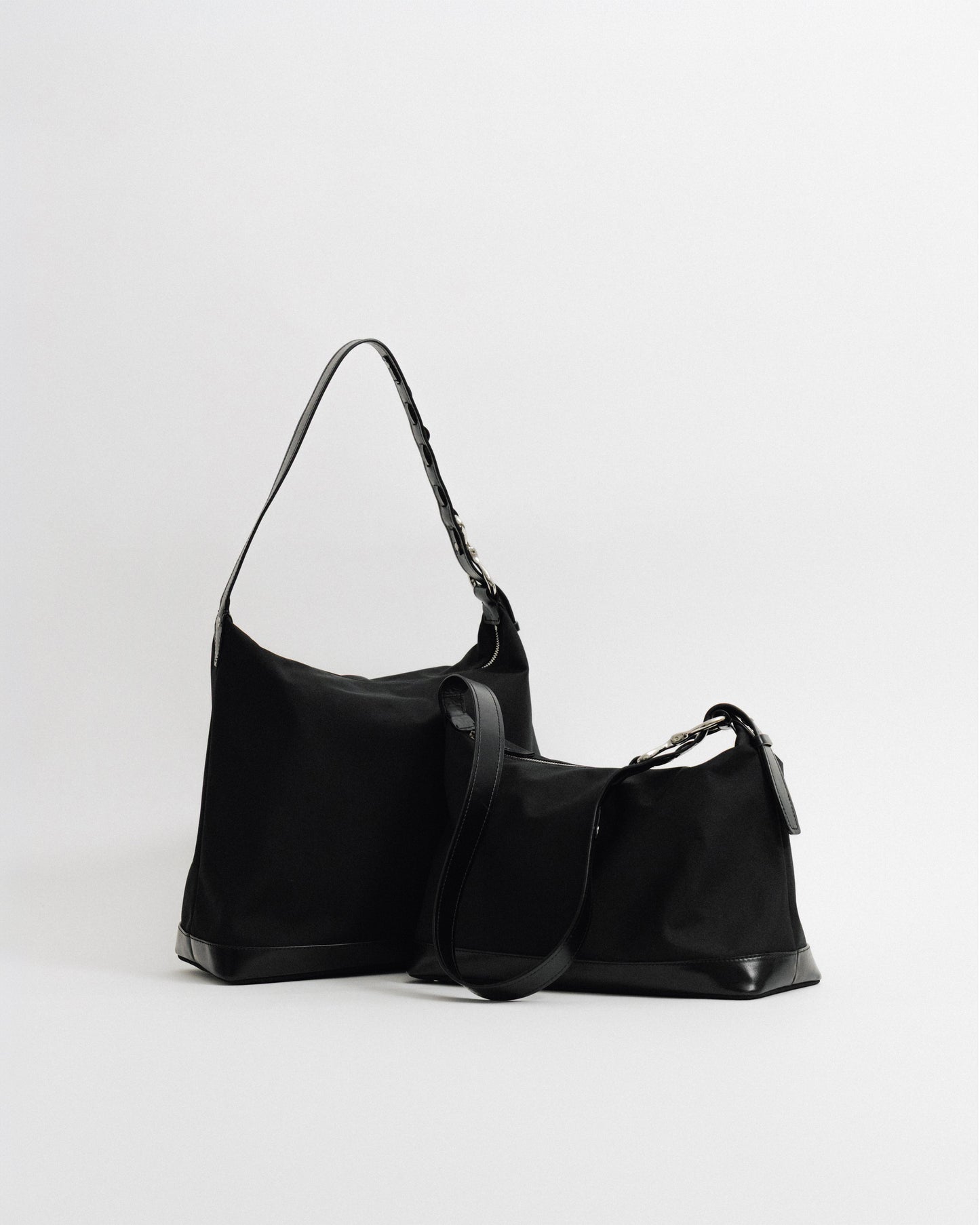 SAC TRESSÉ ÉPAULE TOILE BLACK