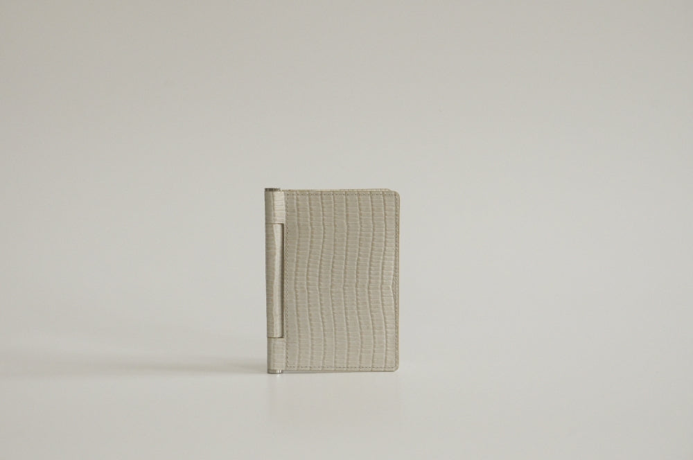 PORTE CARTES PAUMELLE LIZARD WHITE