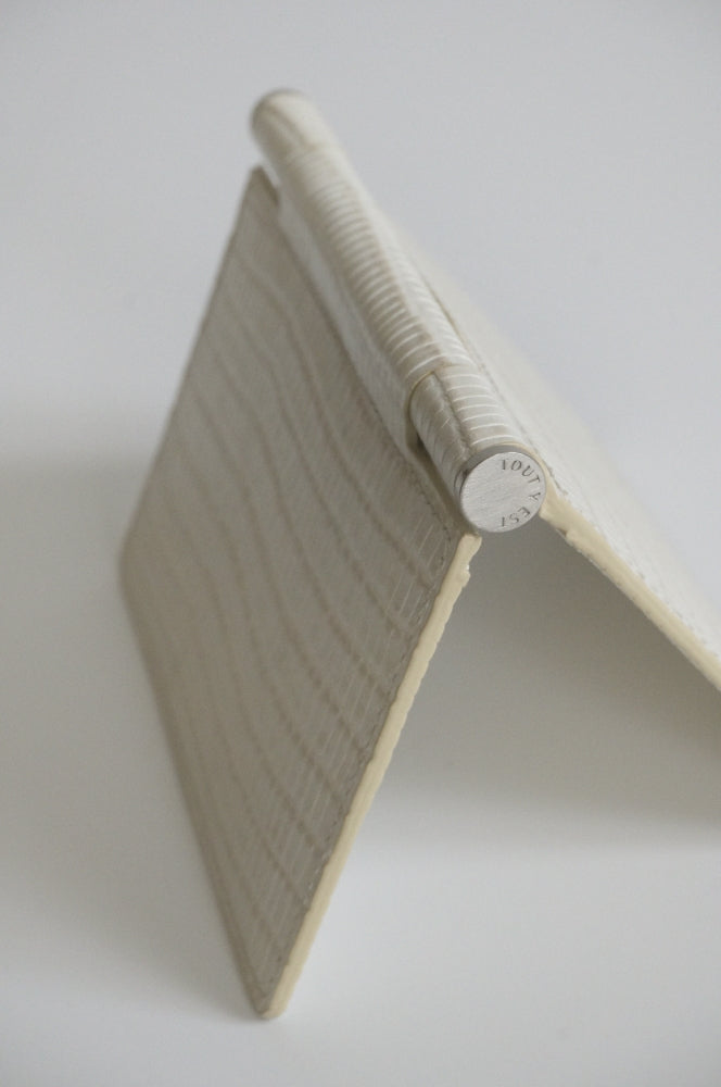 PORTE CARTES PAUMELLE LIZARD WHITE