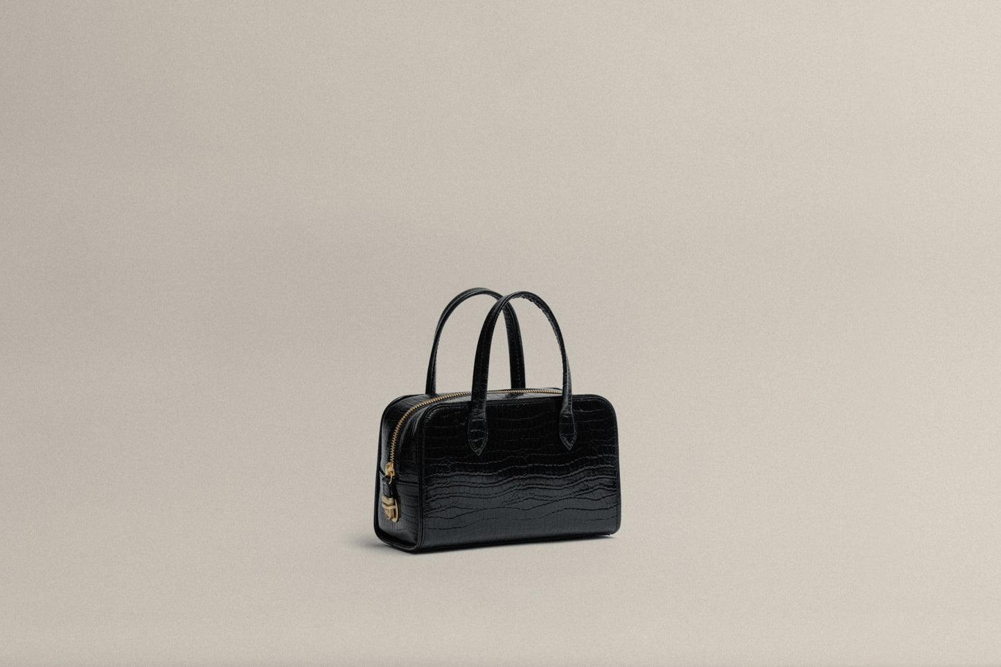 SAC LOQUET MINI CROCO BLACK