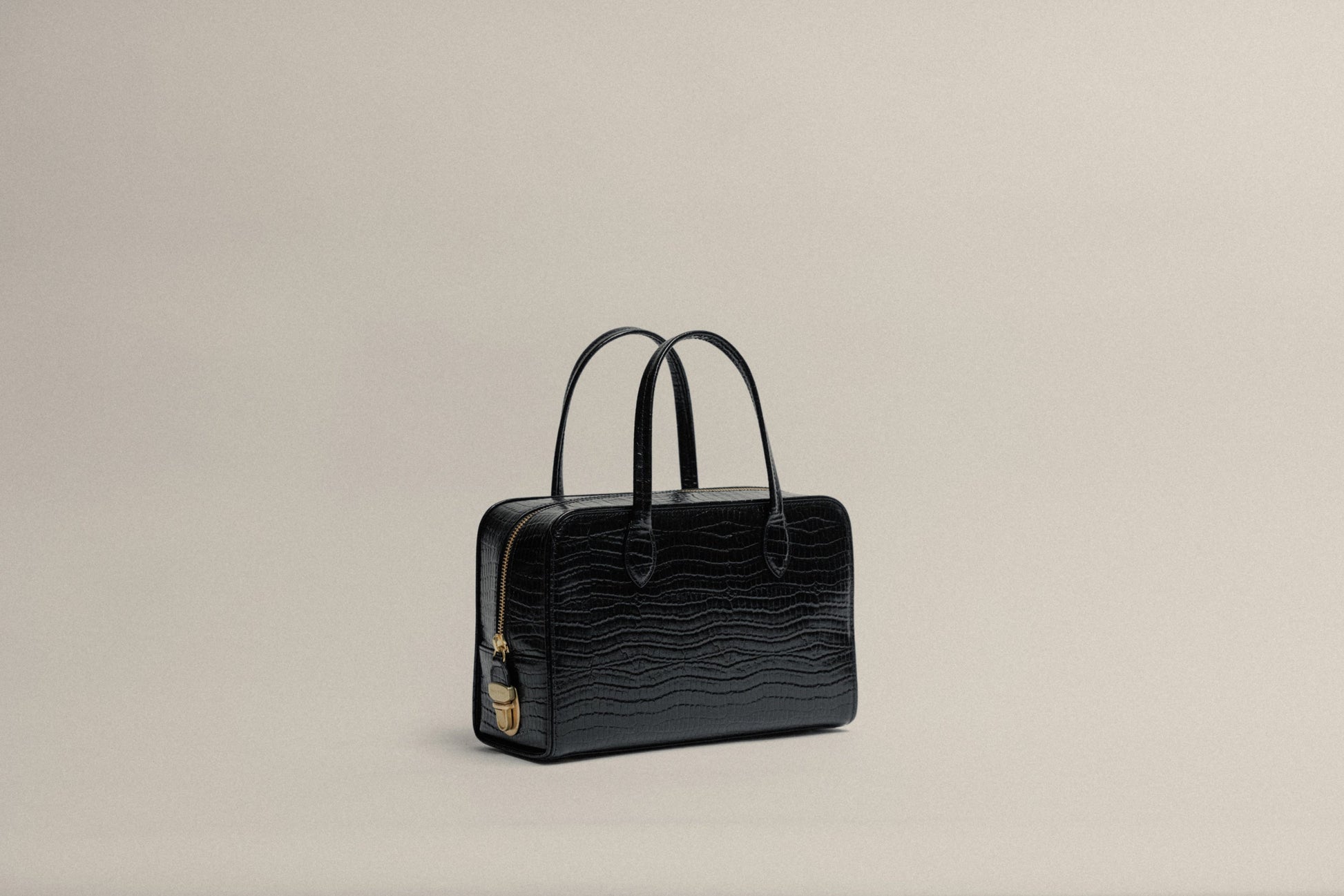 SAC LOQUET SMALL CROCO BLACK