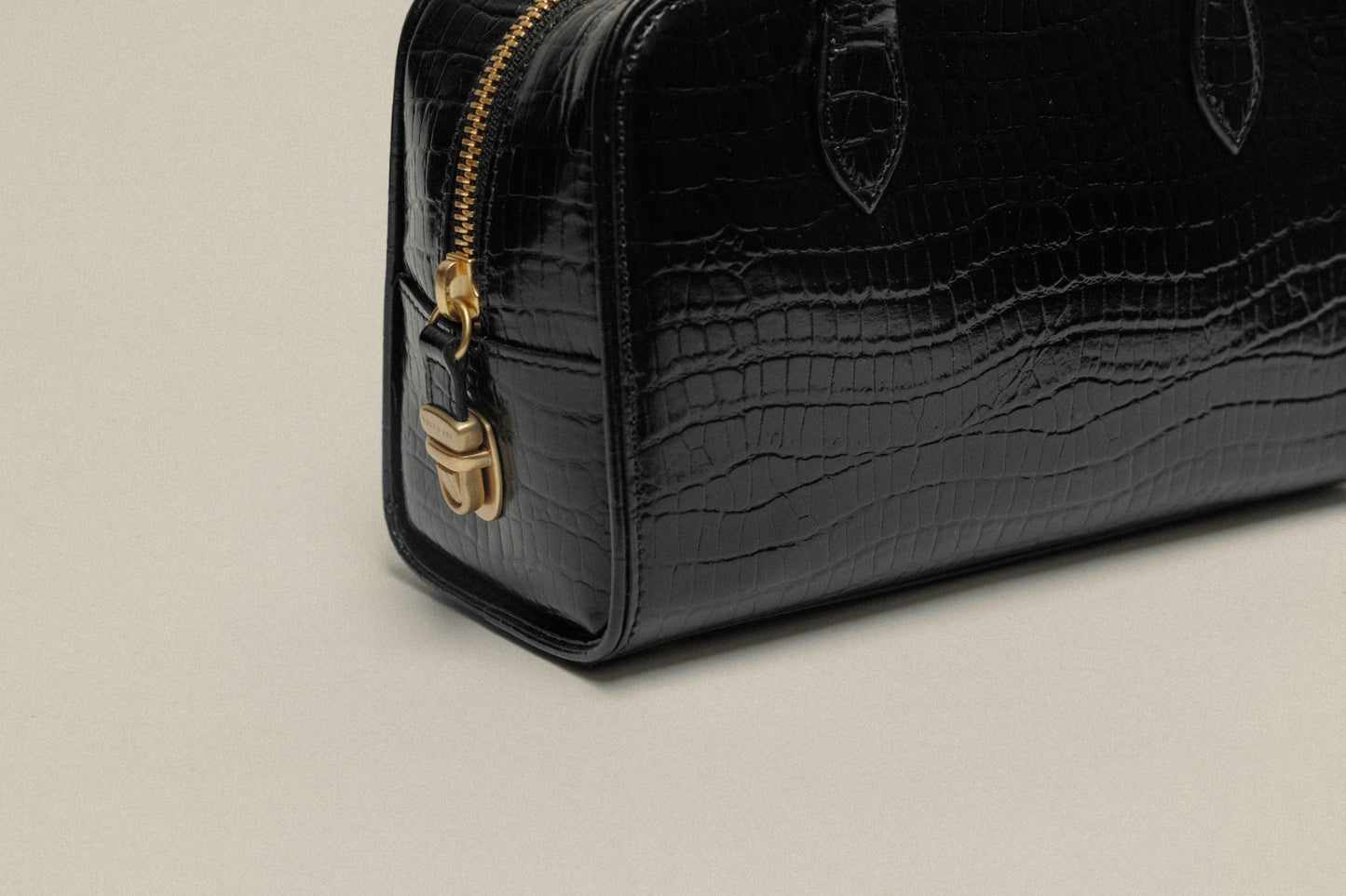 SAC LOQUET MINI CROCO BLACK