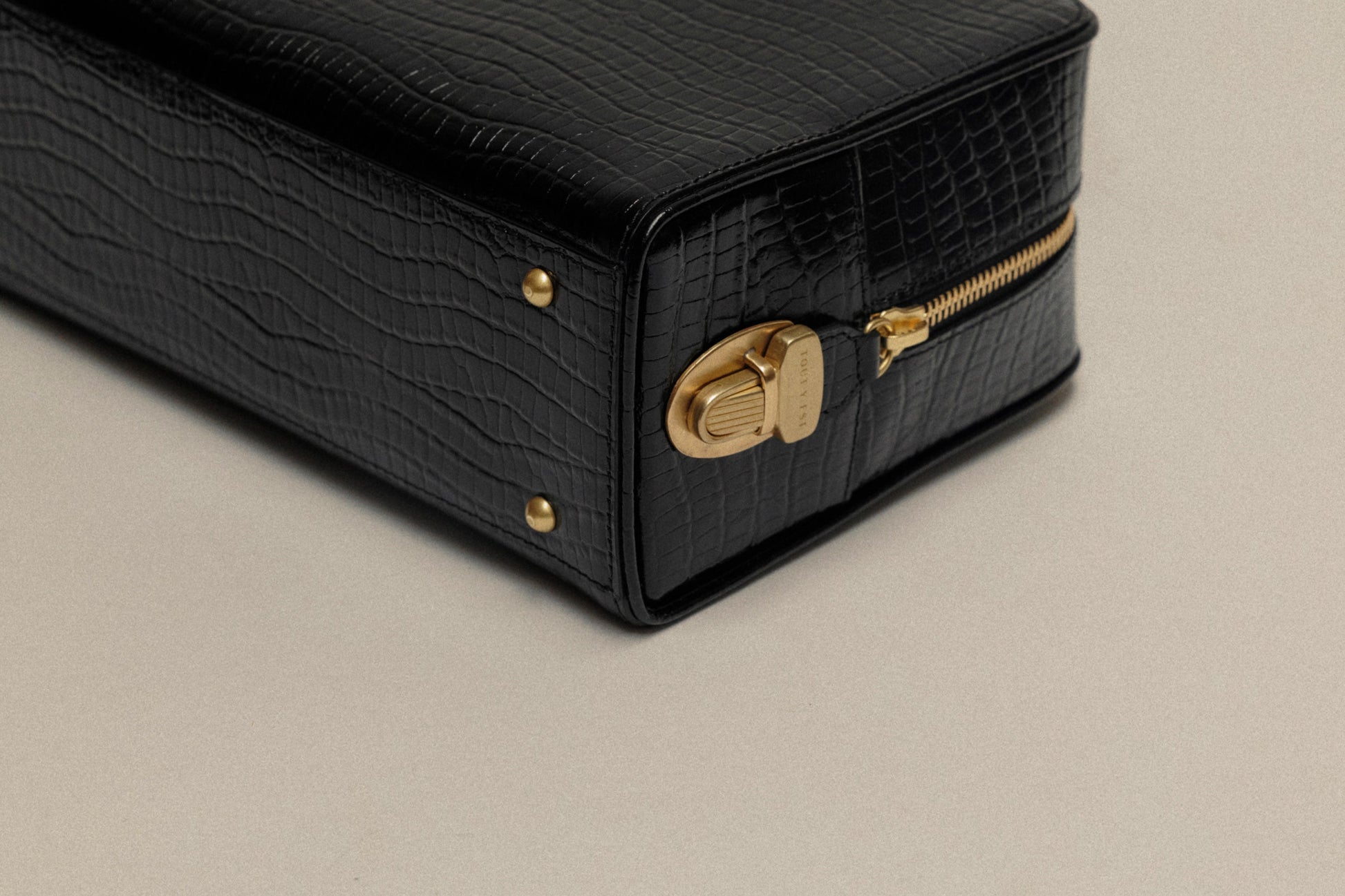 SAC LOQUET SMALL CROCO BLACK