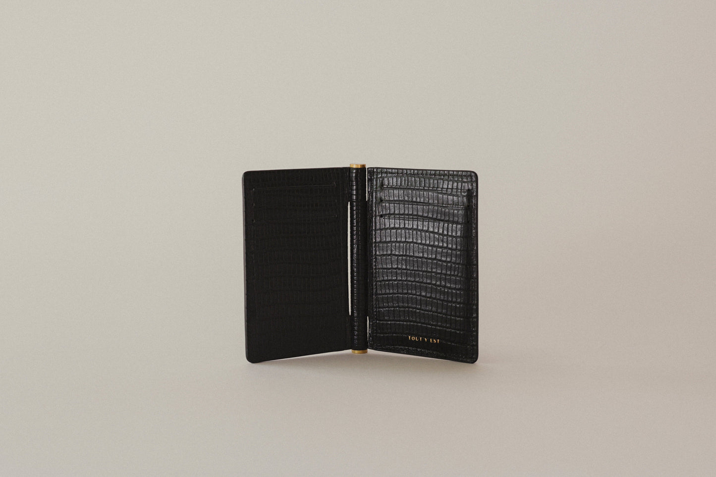 PORTE CARTES PAUMELLE LIZARD BLACK