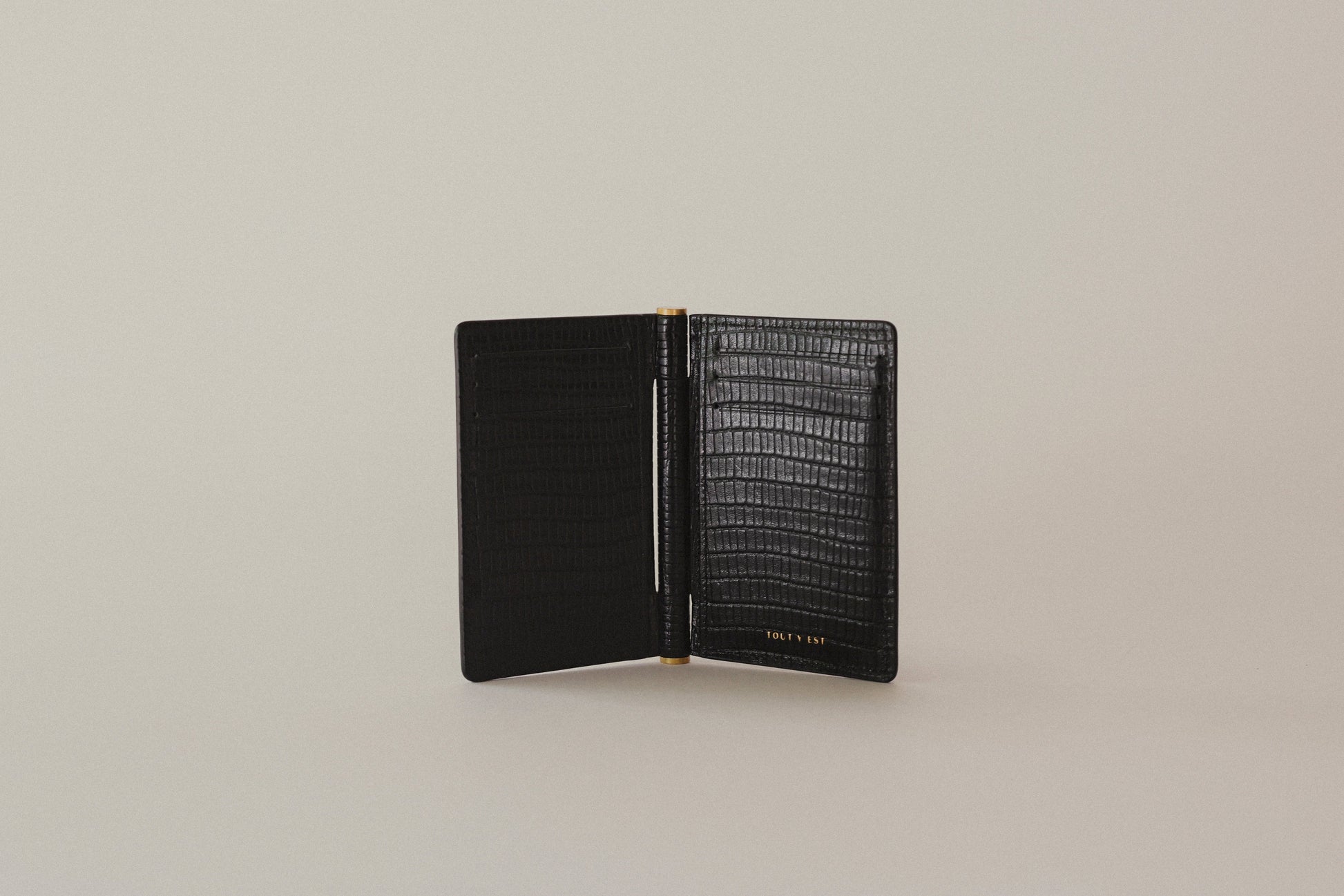 PORTE CARTES PAUMELLE LIZARD BLACK
