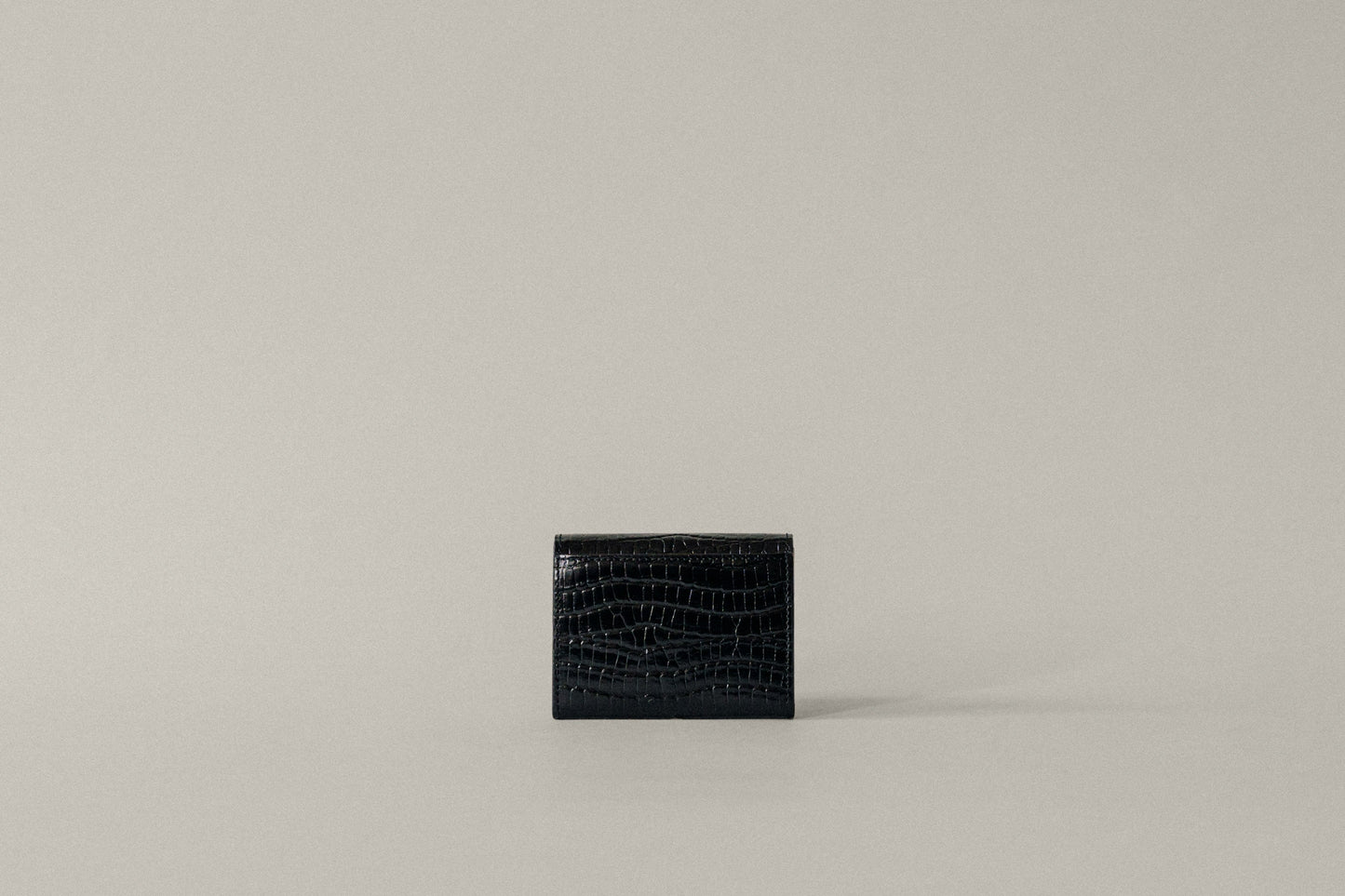PORTE CARTES LOQUET CROCO BLACK