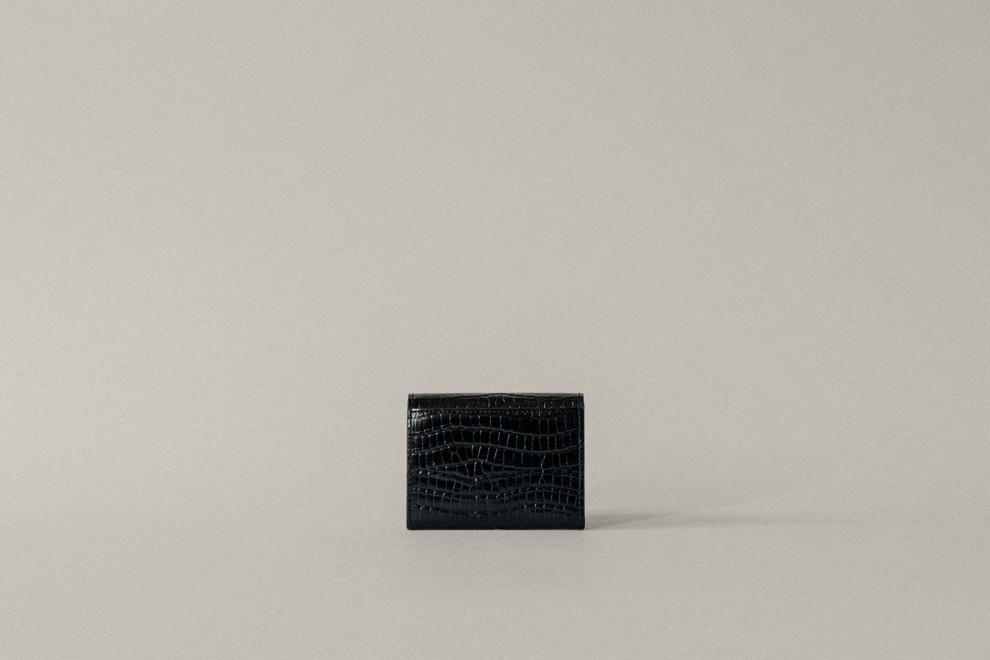 PORTE CARTES LOQUET CROCO BLACK