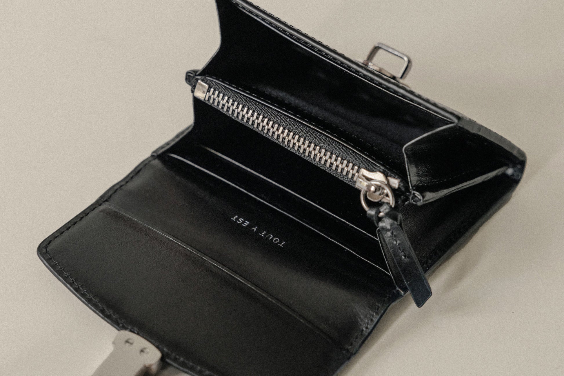 PORTE CARTES LOQUET CROCO BLACK