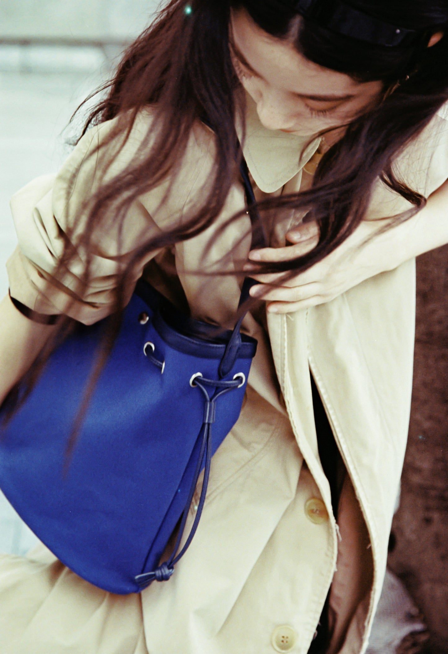 SAC COQUILLE BUCKET BLUE