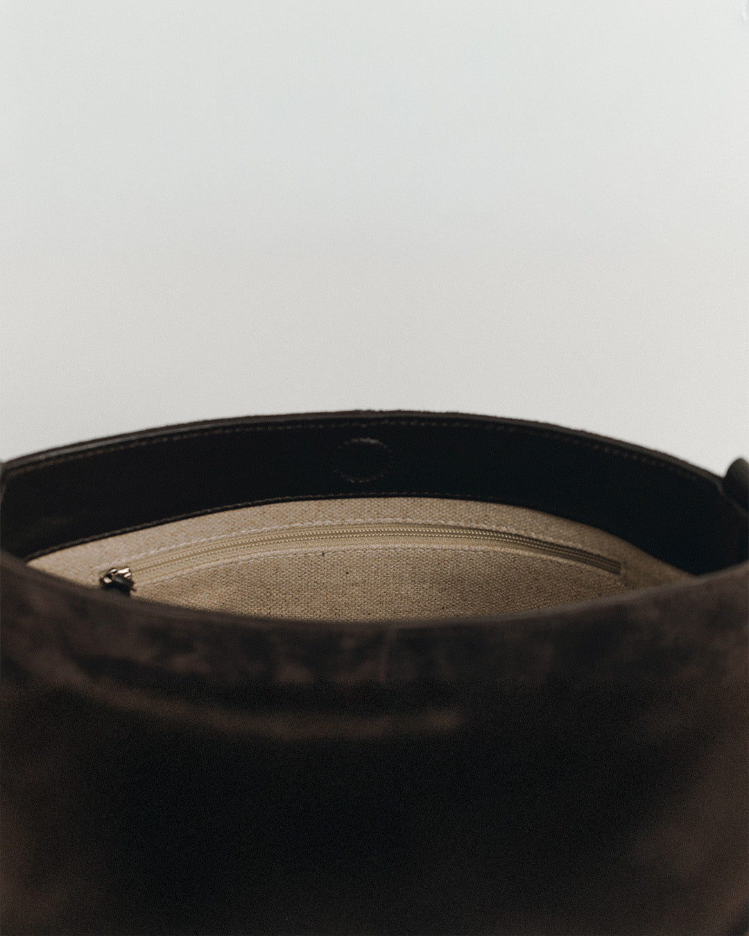 SAC NACELLE MINI SUEDE BROWN