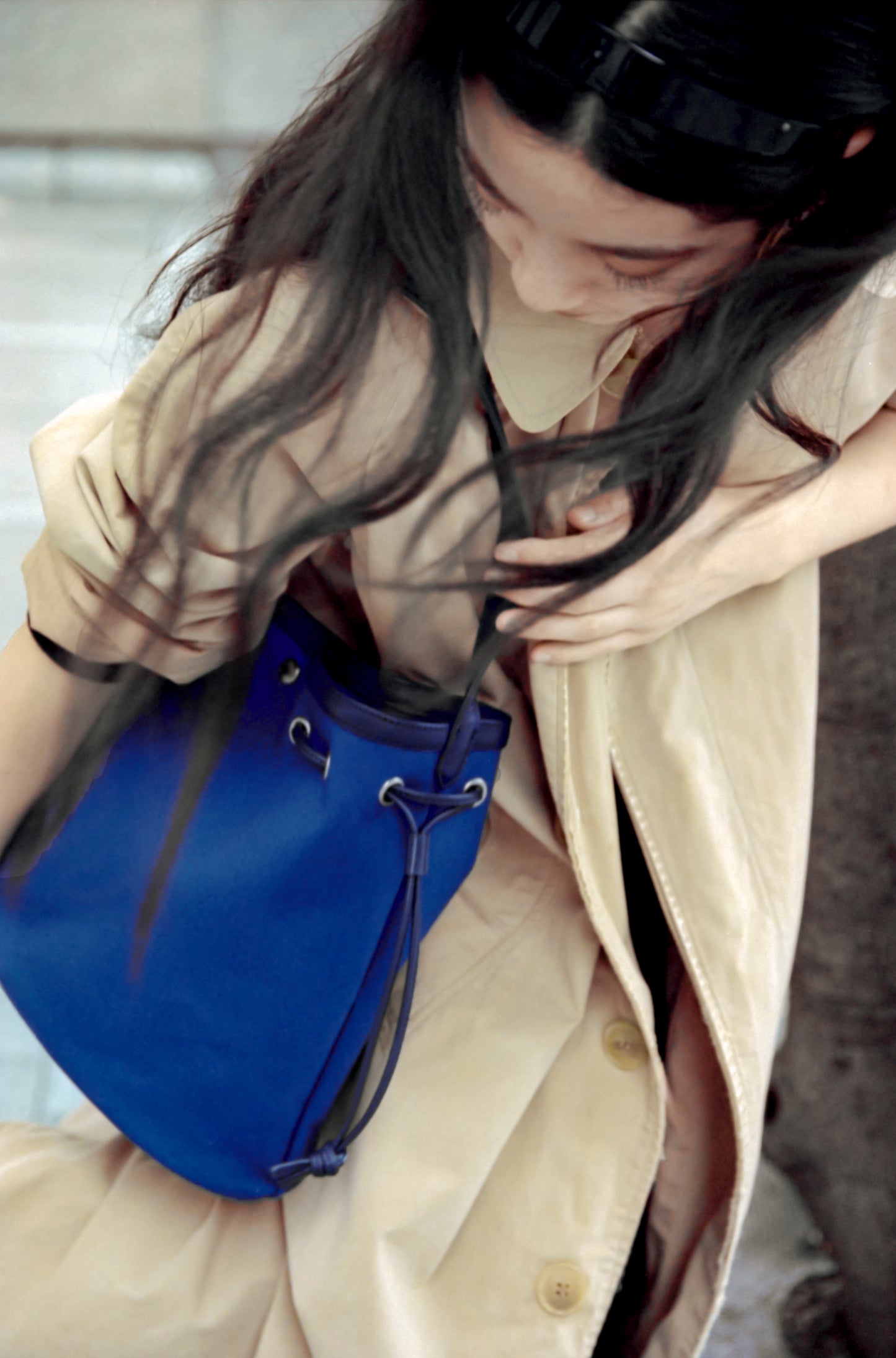 SAC COQUILLE BUCKET BLUE