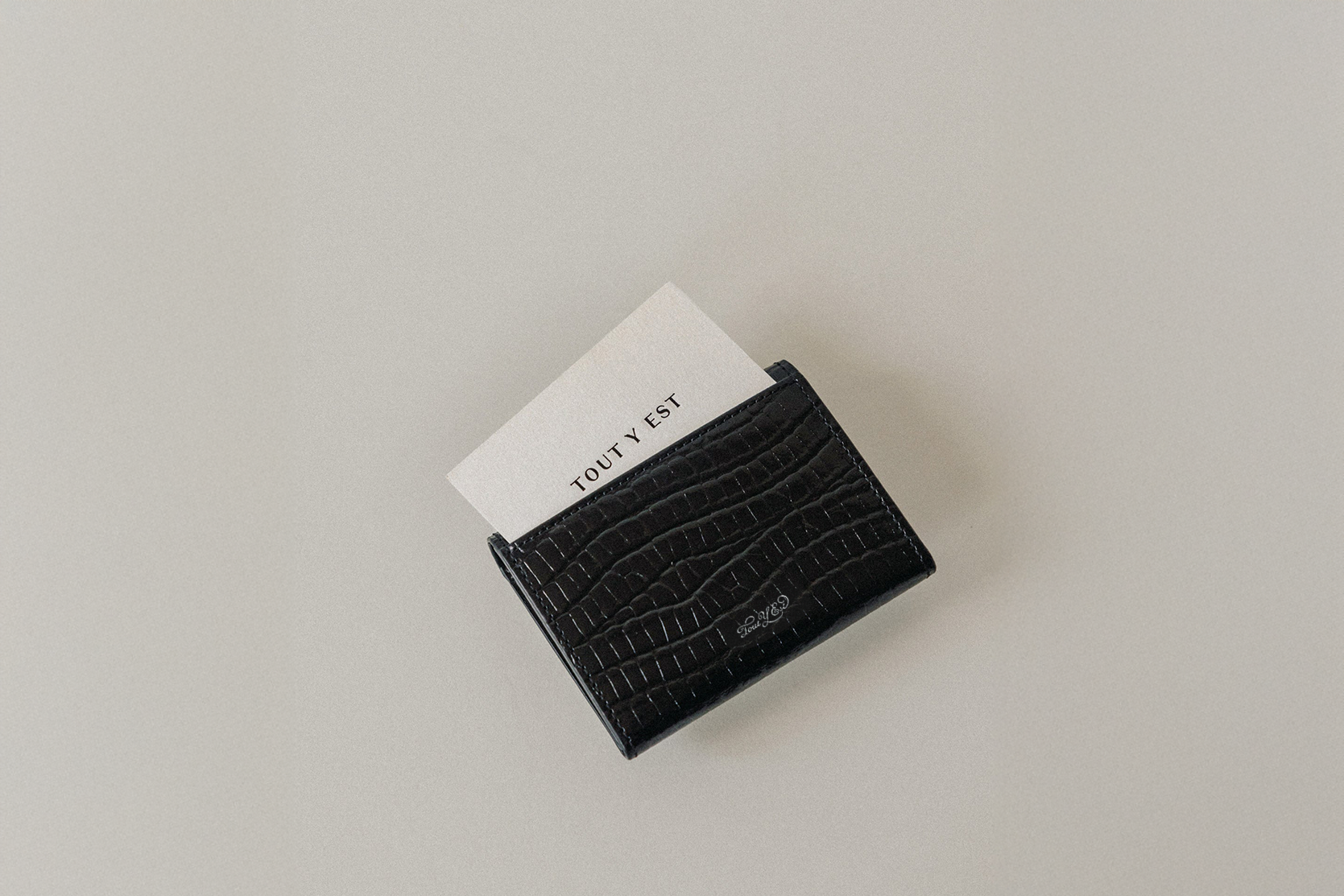 PORTE CARTES LOQUET CROCO BLACK – TOUT Y EST JP