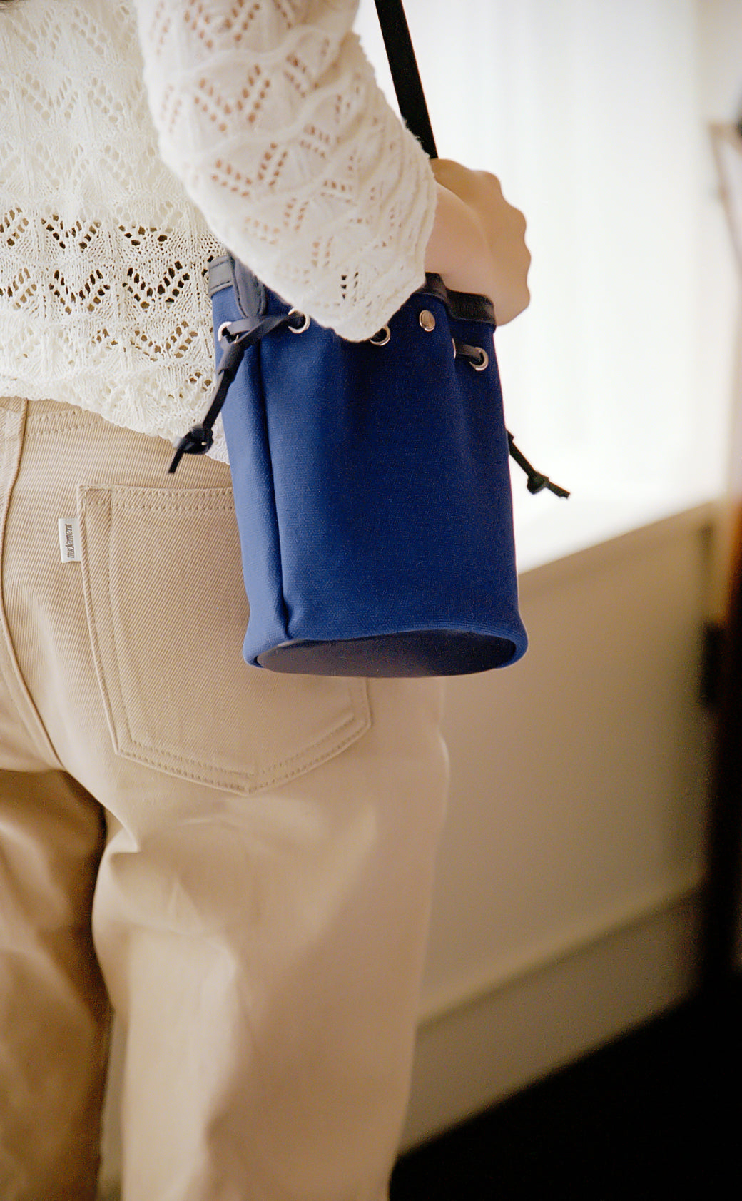 SAC COQUILLE BUCKET MINI BLUE