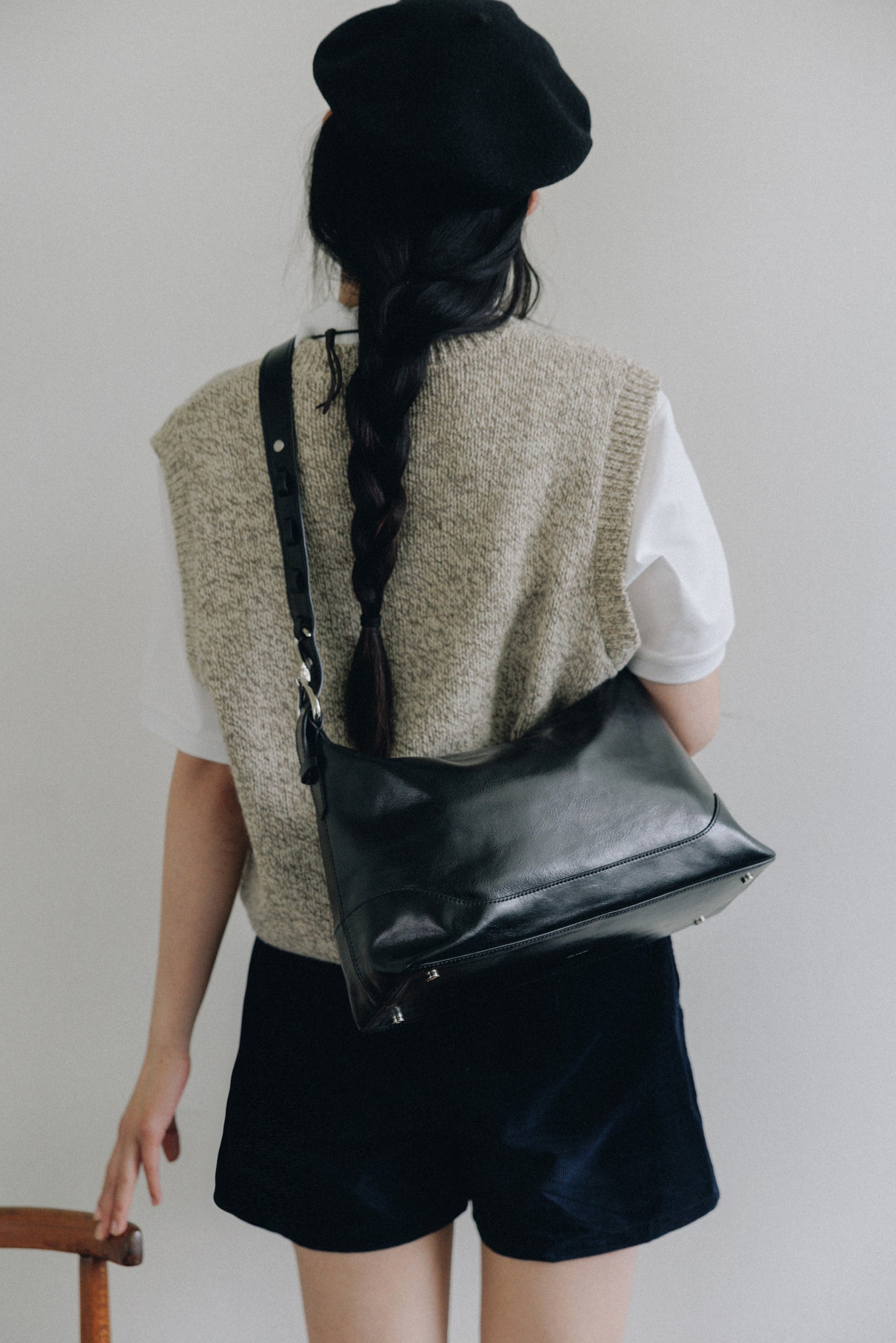 SAC TRESSÉ ÉPAULE BLACK