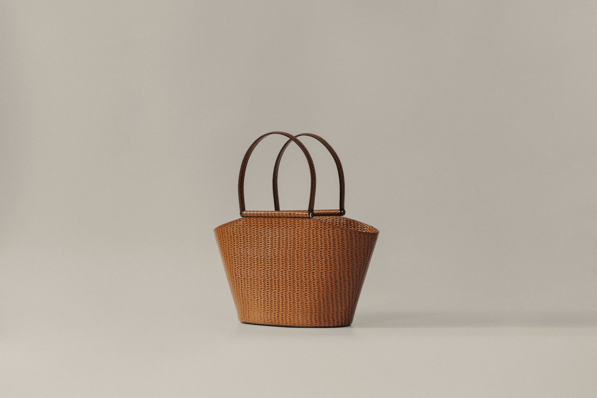 SAC ÉTIRÉ SMALL WEAVE BROWN