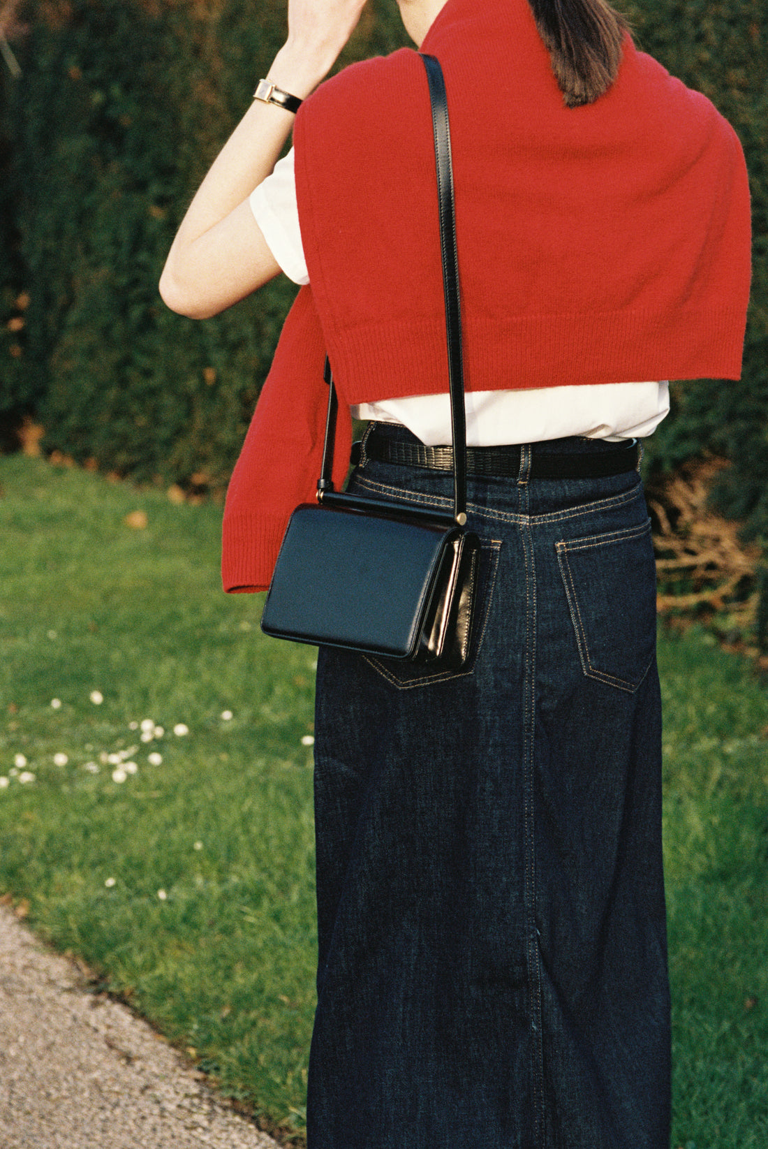 トゥティエ ポメル SAC PAUMELLE MINI レザー ショルダーバッグ 鞄 ブラック (207950