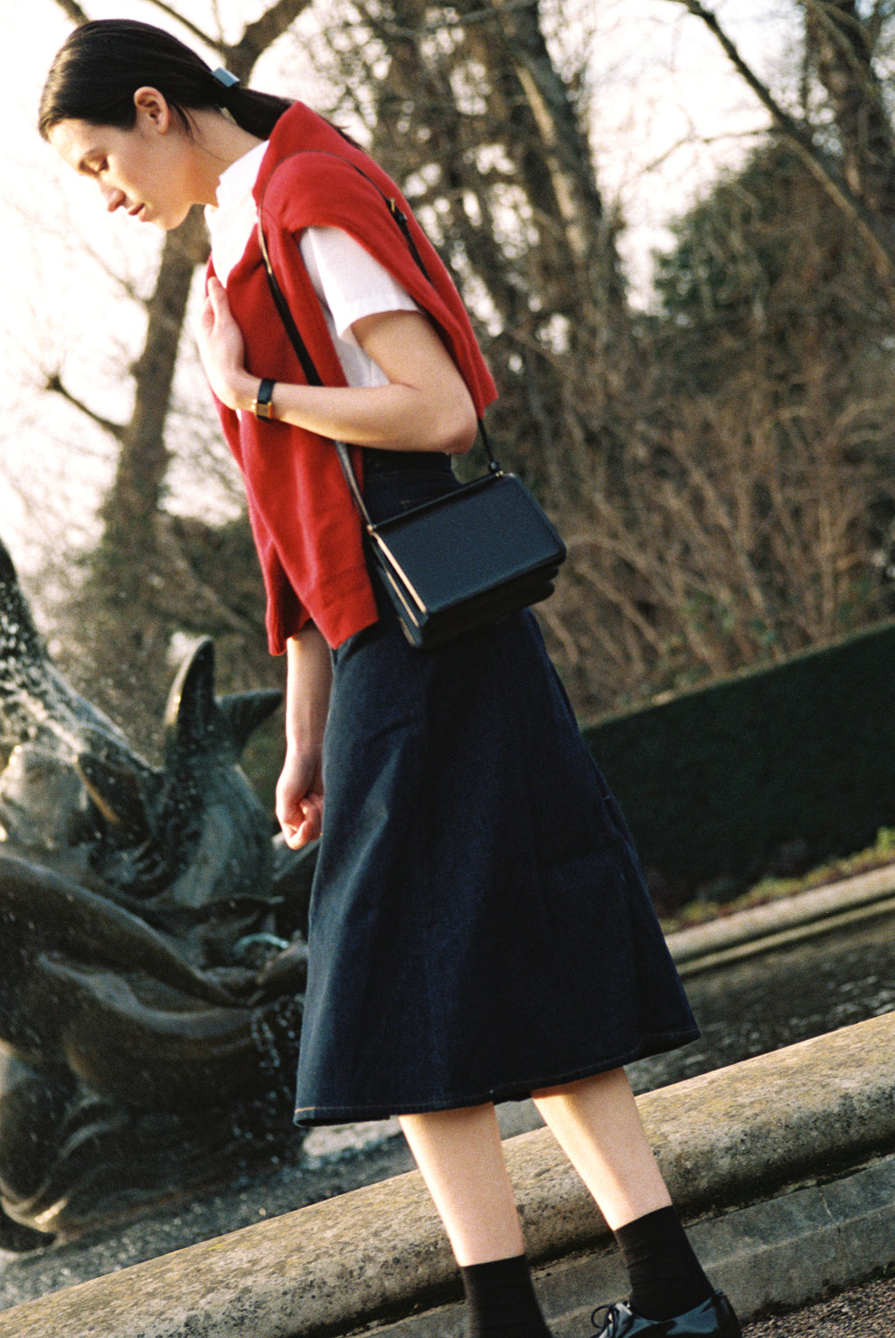トゥティエ ポメル SAC PAUMELLE MINI レザー ショルダーバッグ 鞄 ブラック (207950 main image 1