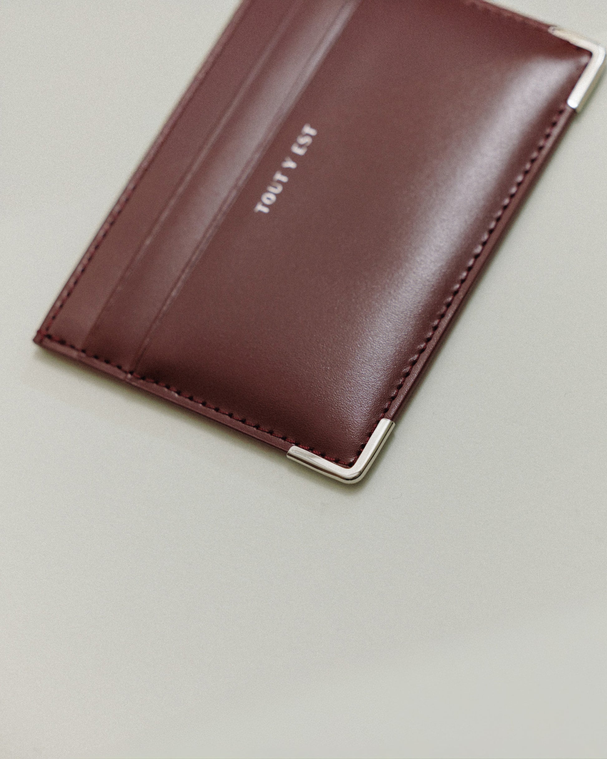 PORTE CARTES ANGLES BURGUNDY