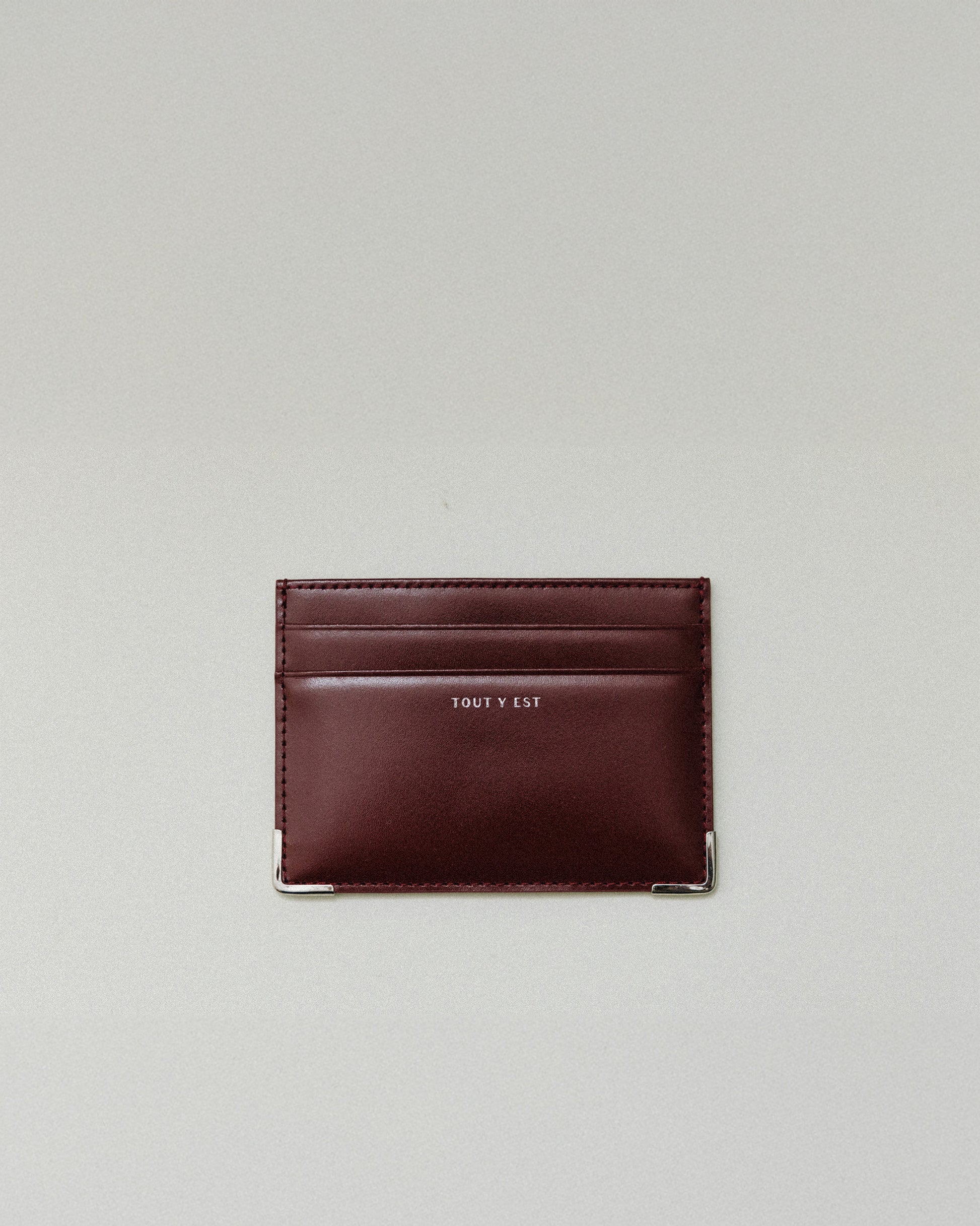 PORTE CARTES ANGLES BURGUNDY