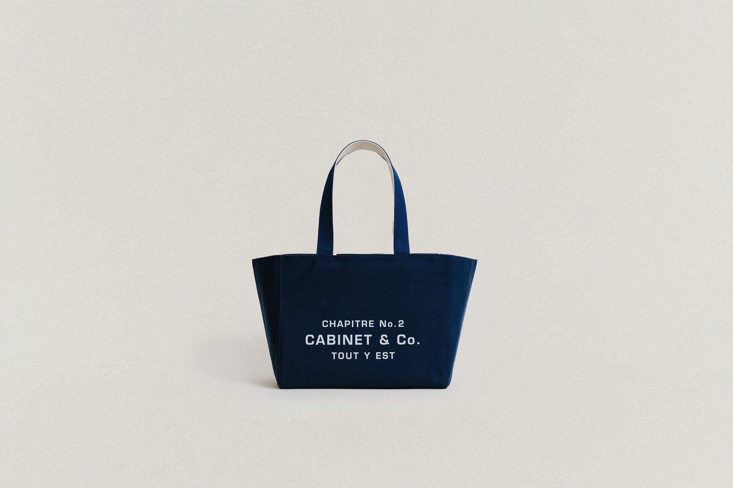 CABINET&CO. TOTE LARGE NAVY