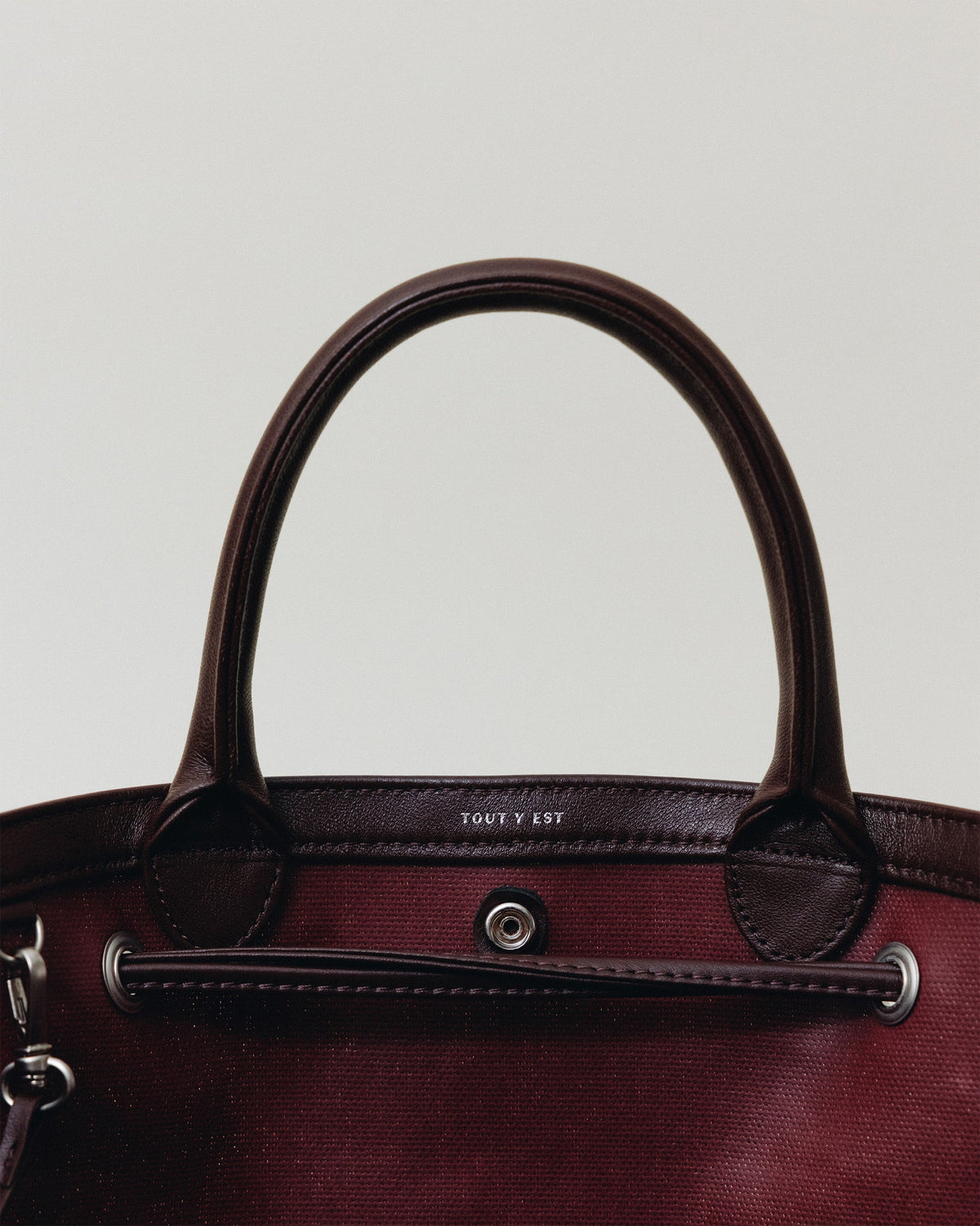 SAC COQUILLE MINI BURGUNDY