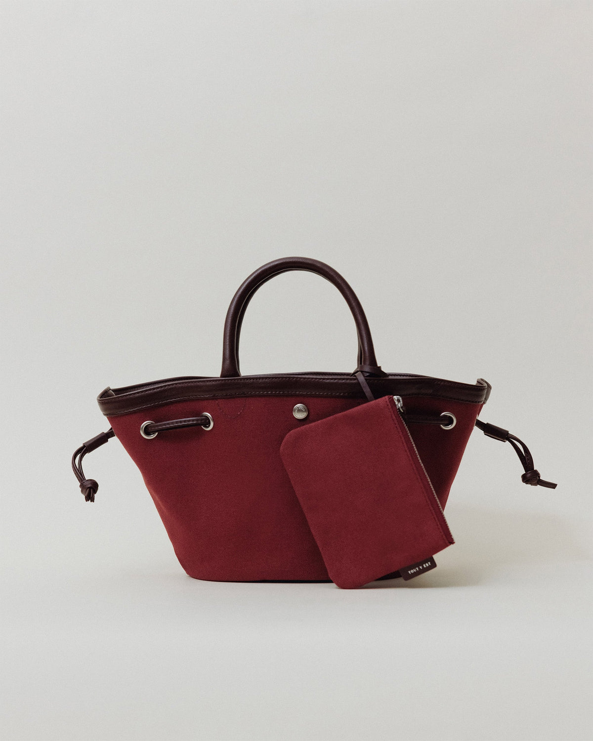SAC COQUILLE MINI BURGUNDY