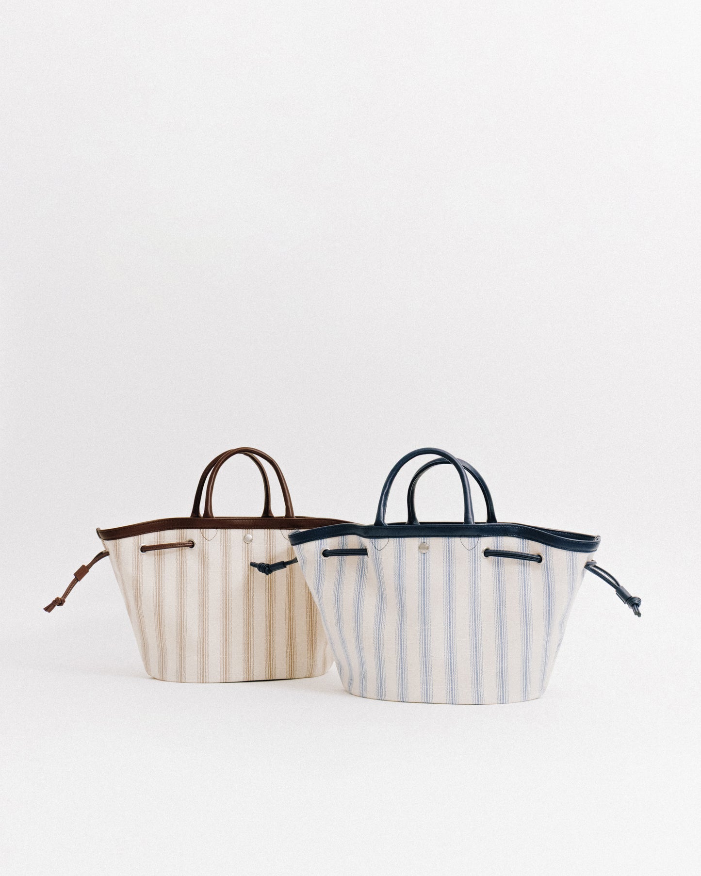 SAC COQUILLE SMALL BEIGE STRIPE