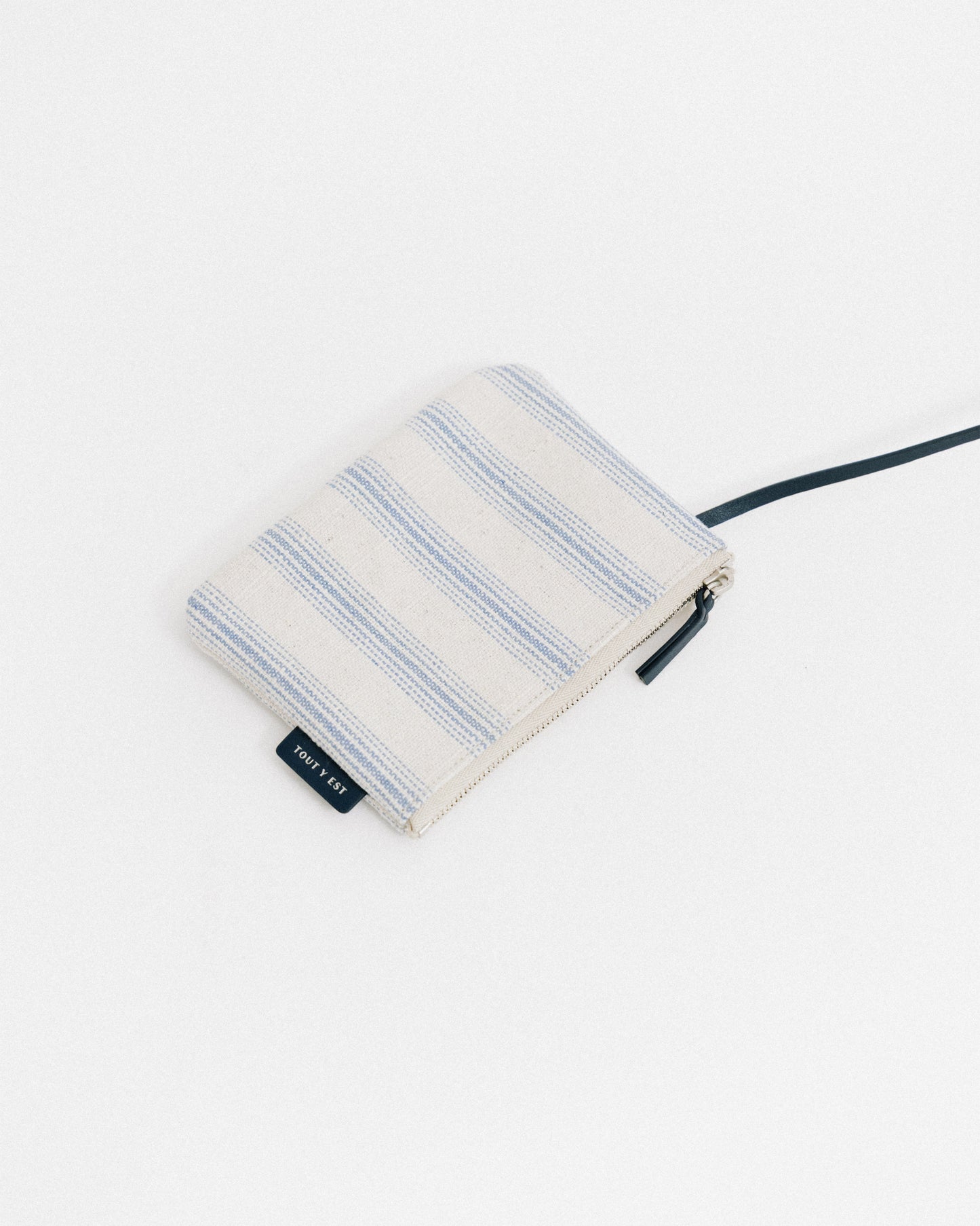 SAC COQUILLE SMALL BLUE STRIPE