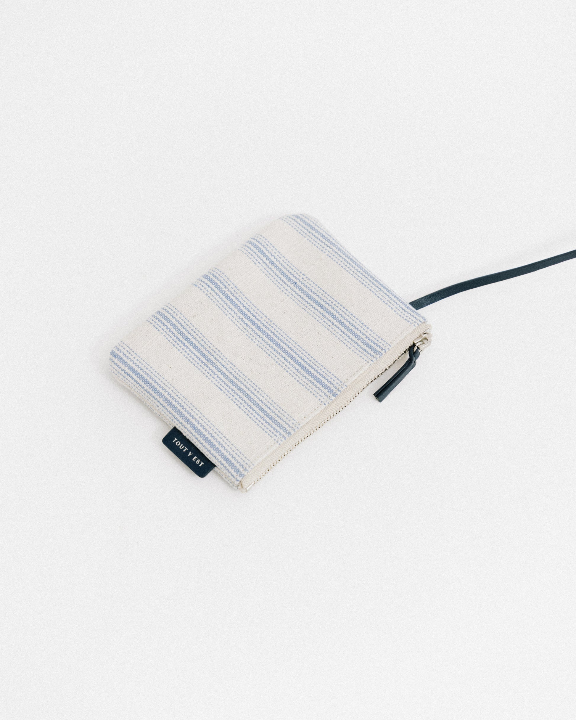 SAC COQUILLE SMALL BLUE STRIPE