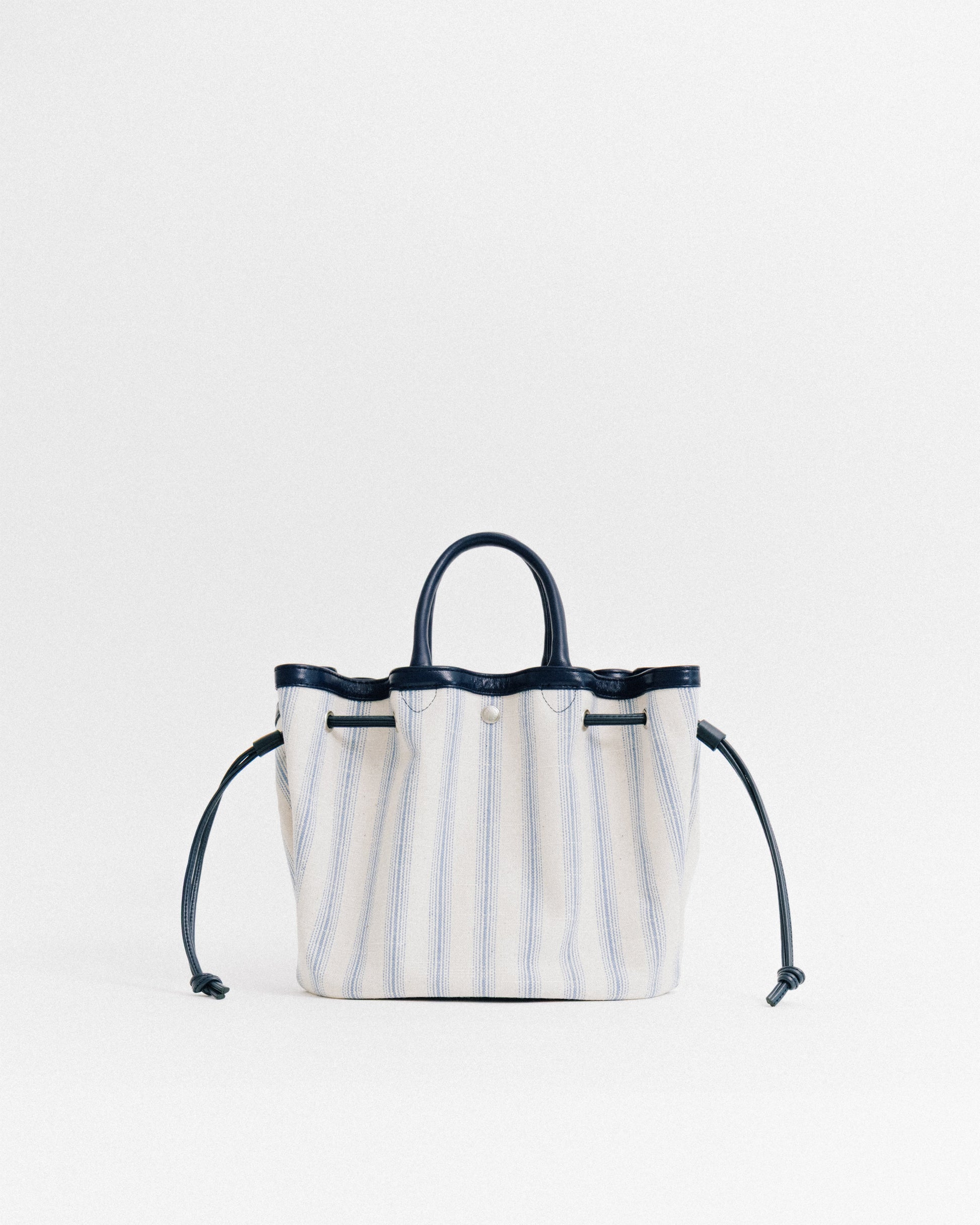 SAC COQUILLE SMALL BLUE STRIPE