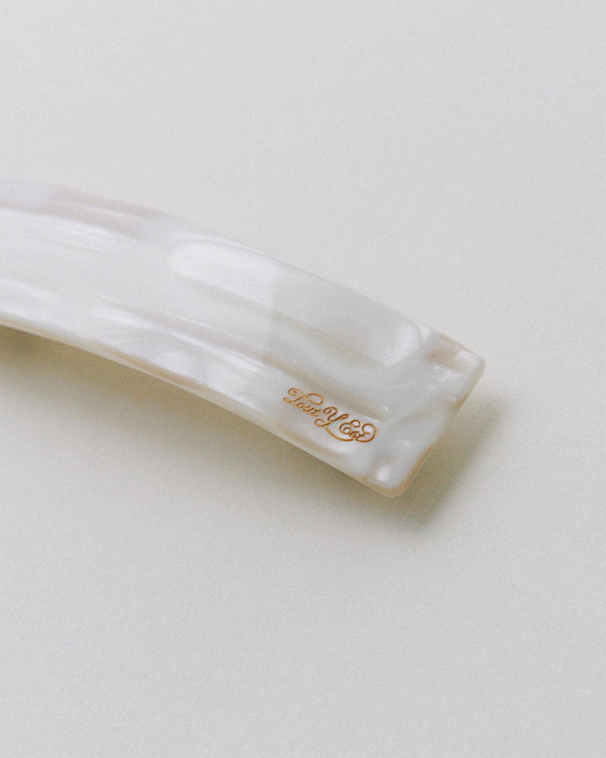 BARRETTE CARRÉE LARGE IVORY