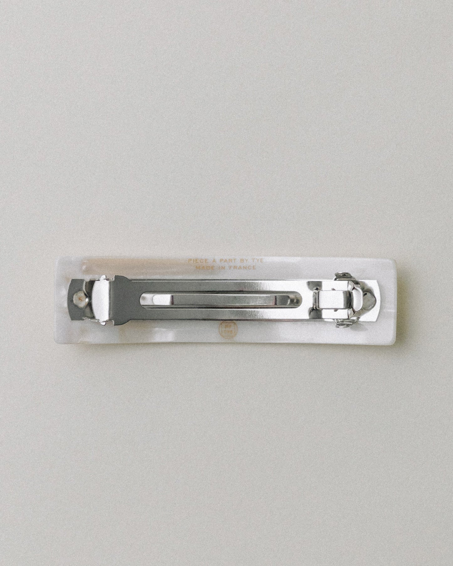 BARRETTE CARRÉE LARGE IVORY