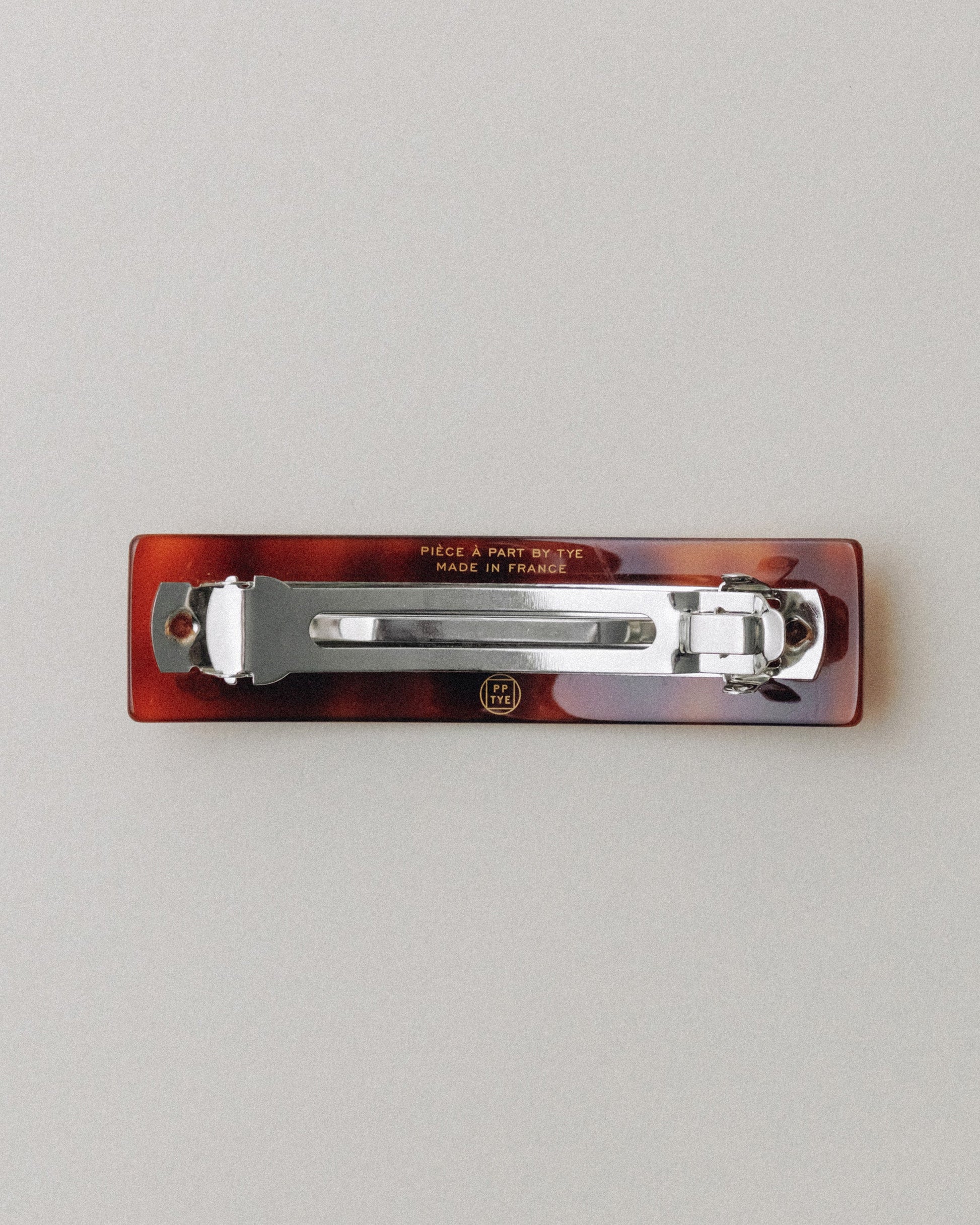 BARRETTE CARRÉE LARGE BROWN