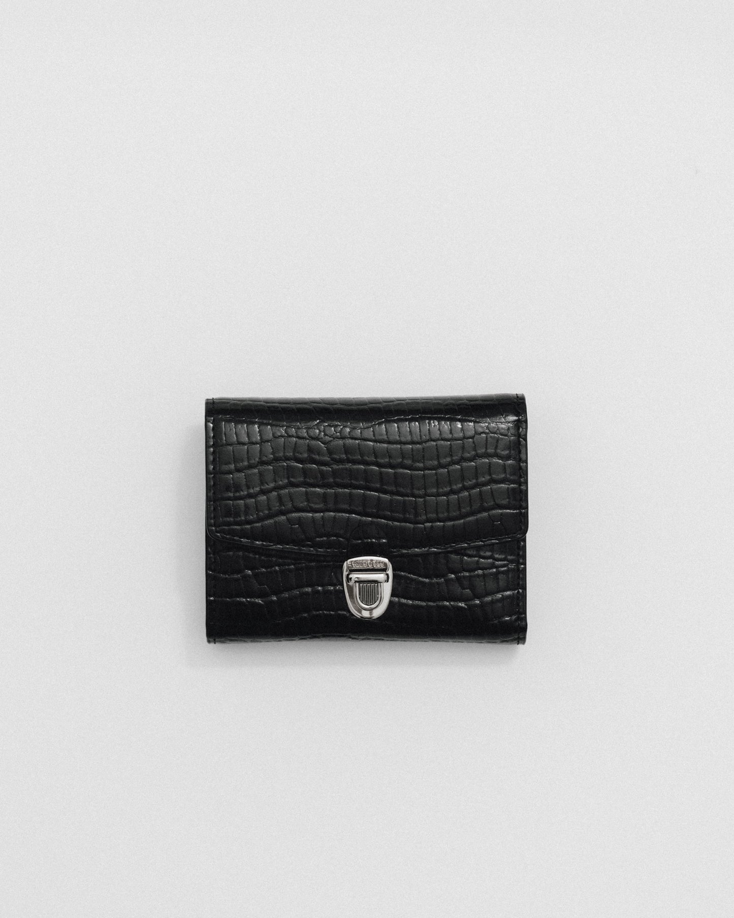 PORTEFEUILLE LOQUET CROCO BLACK