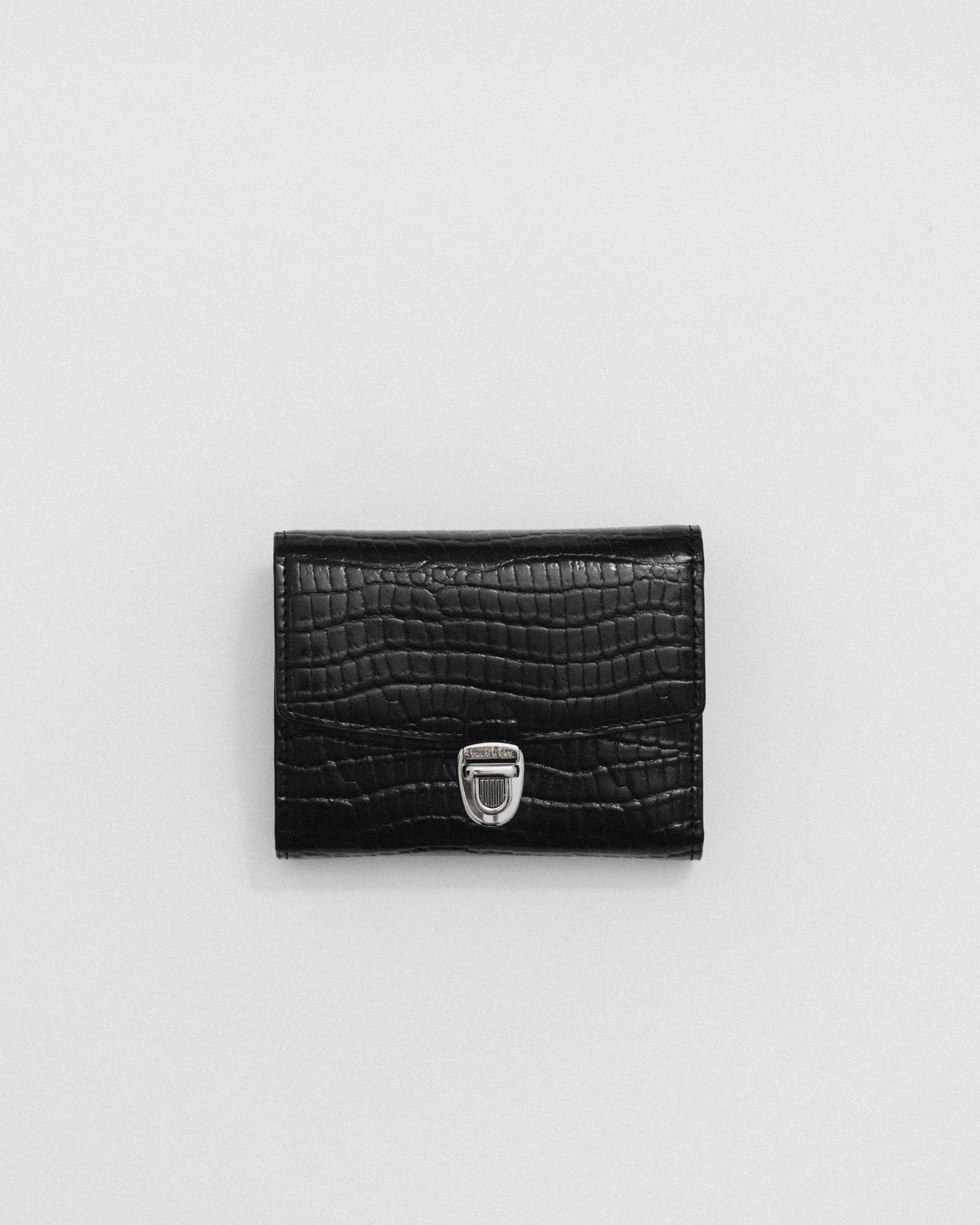 PORTEFEUILLE LOQUET CROCO BLACK