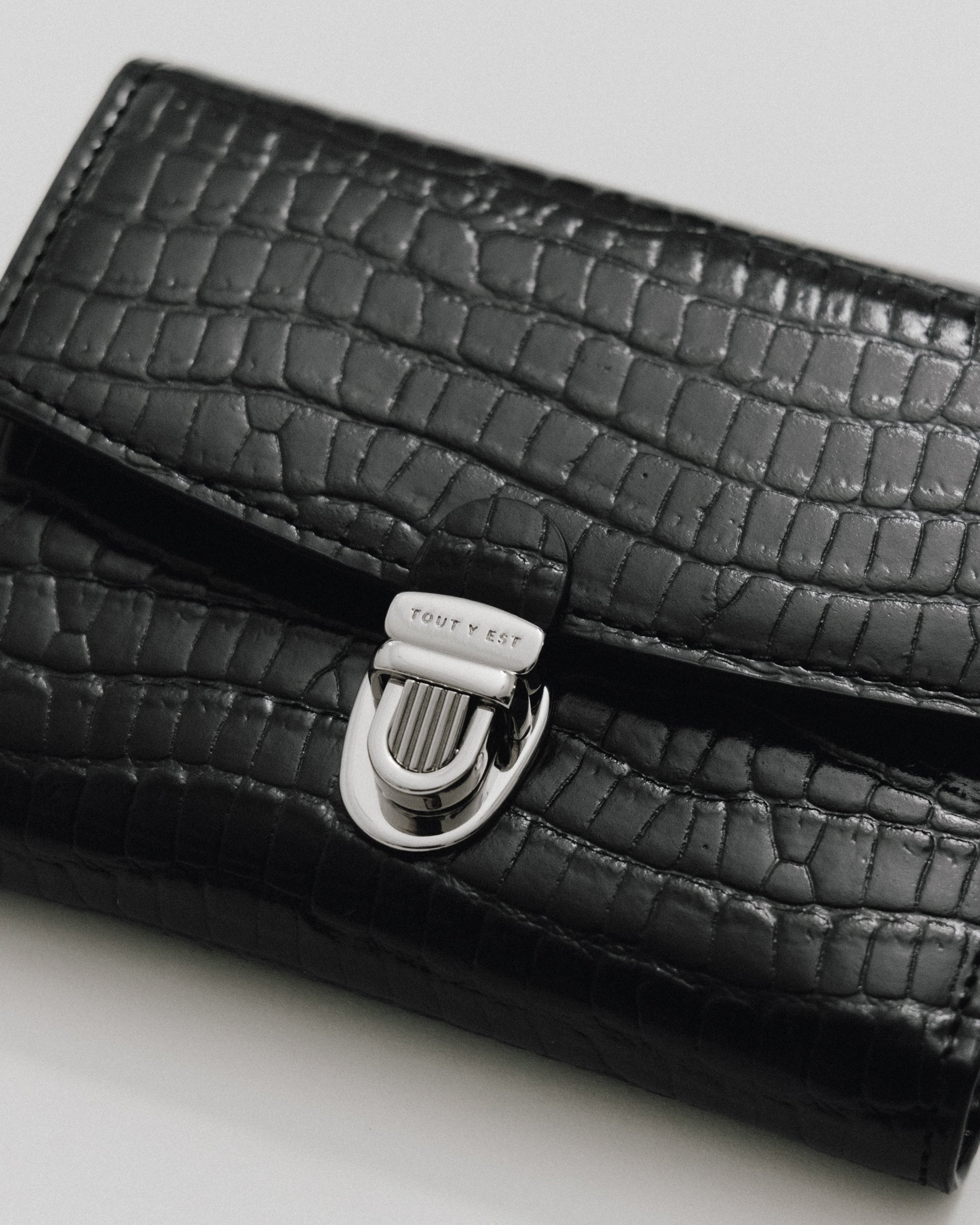 PORTEFEUILLE LOQUET CROCO BLACK