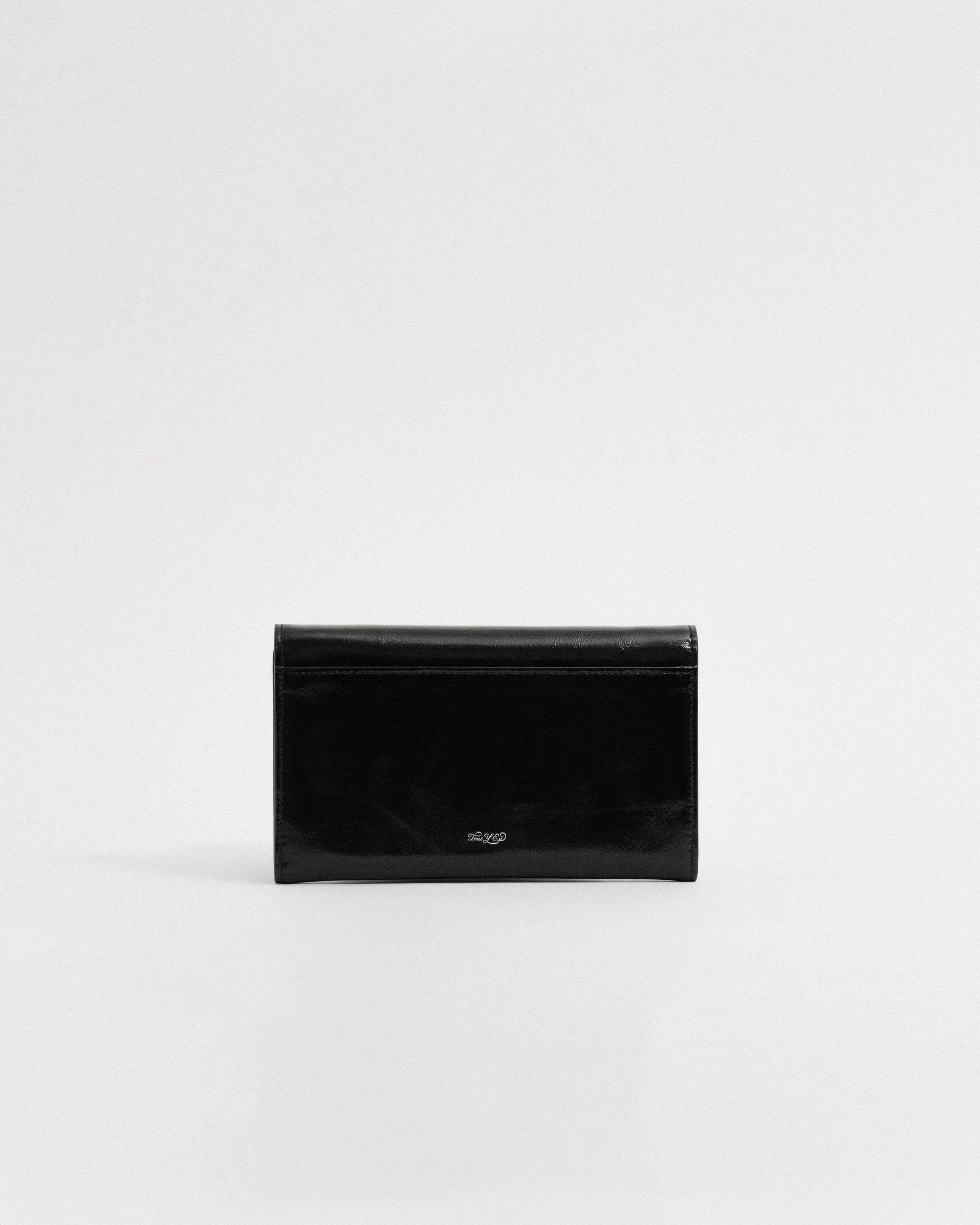 PORTE CARTES LOQUET ÉPAULE BLACK