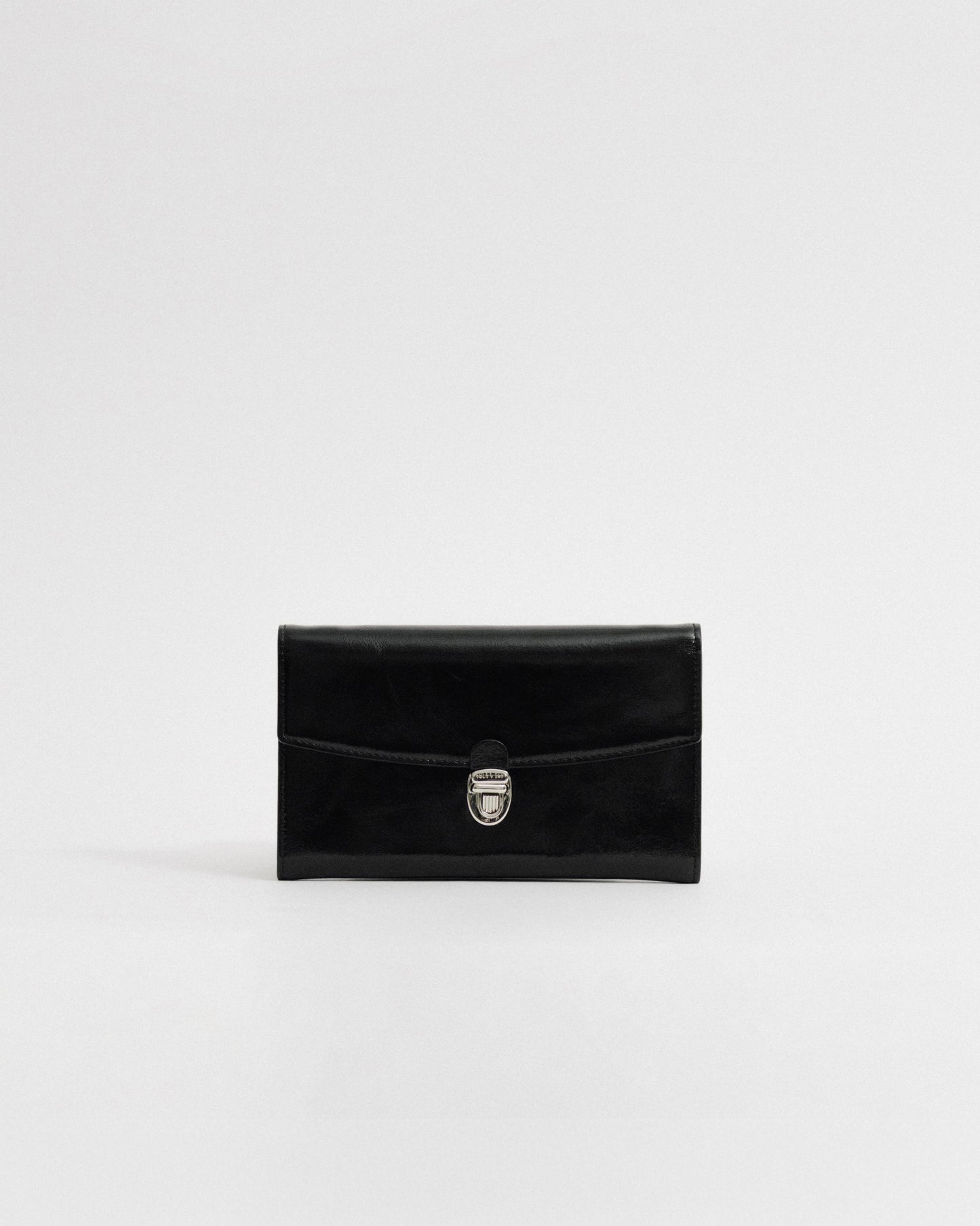 PORTE CARTES LOQUET ÉPAULE BLACK