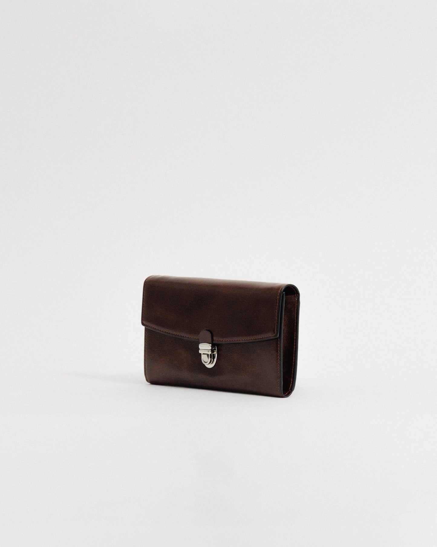 PORTE CARTES LOQUET ÉPAULE BROWN