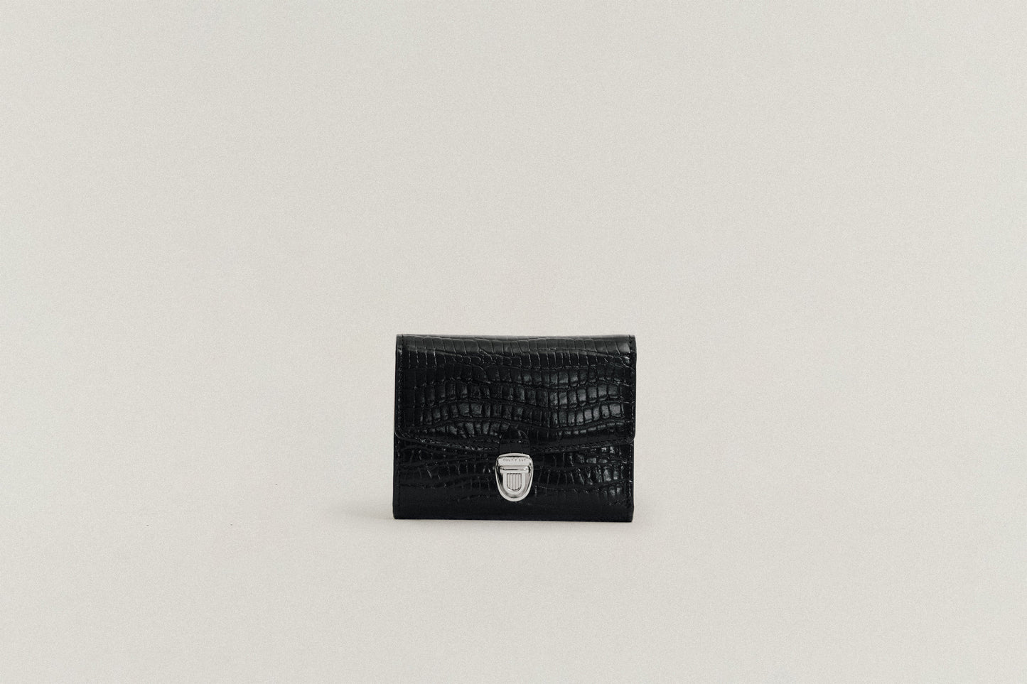 PORTEFEUILLE LOQUET CROCO BLACK