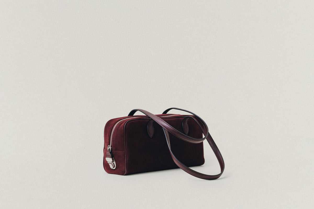 SAC LOQUET SMALL SUEDE BURGUNDY – TOUT Y EST JP