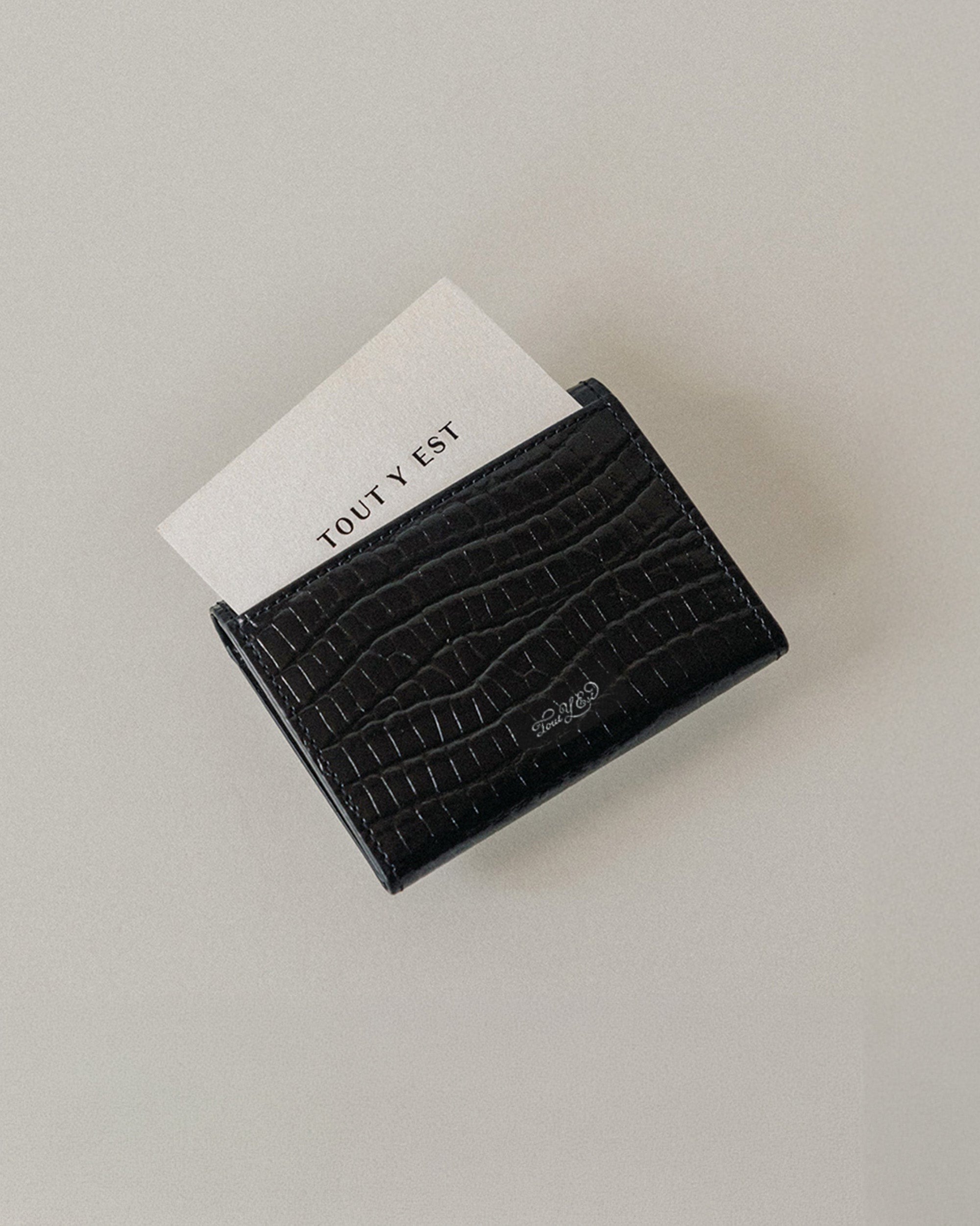 PORTE CARTES LOQUET CROCO BLACK – TOUT Y EST JP
