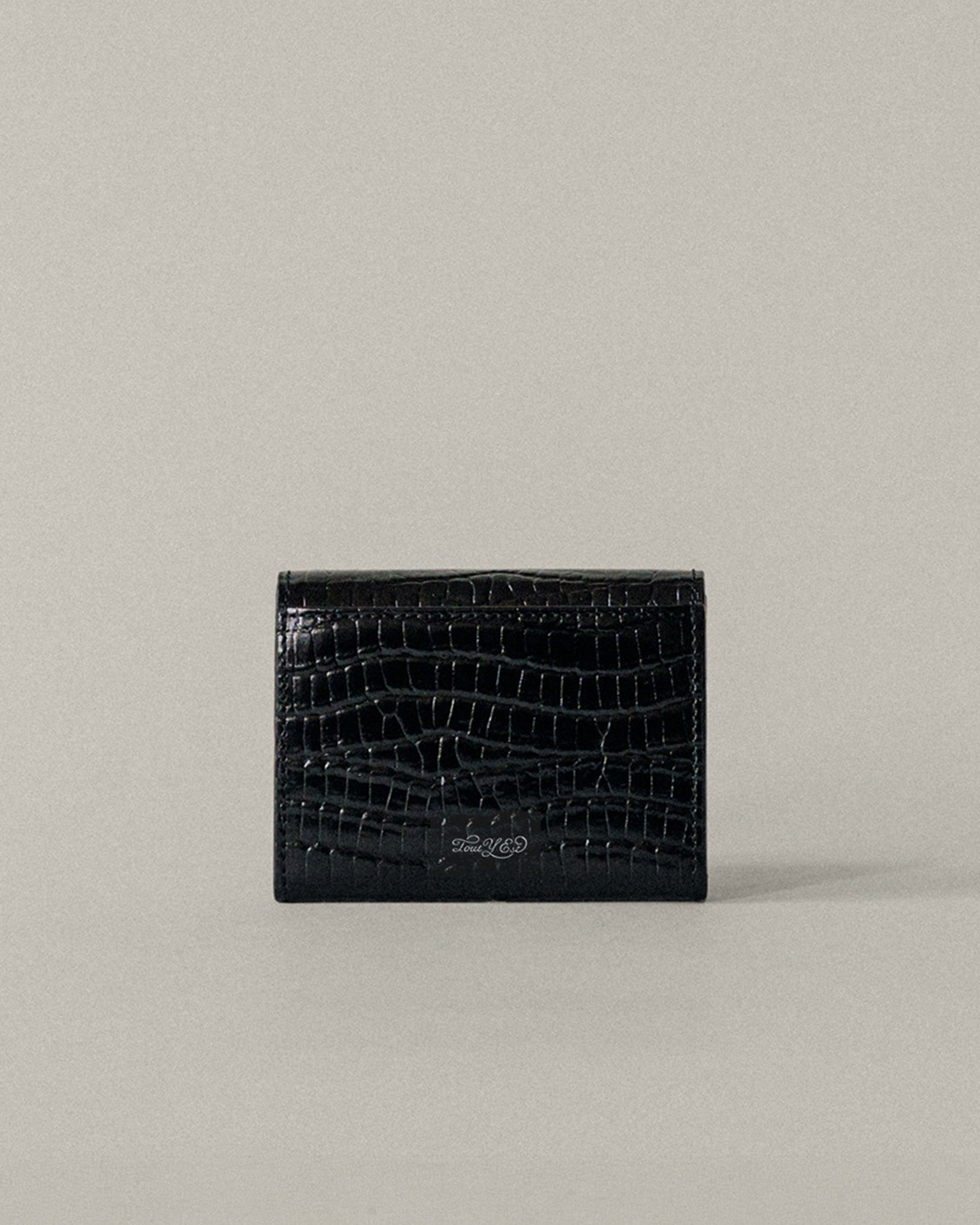 PORTE CARTES LOQUET CROCO BLACK – TOUT Y EST JP